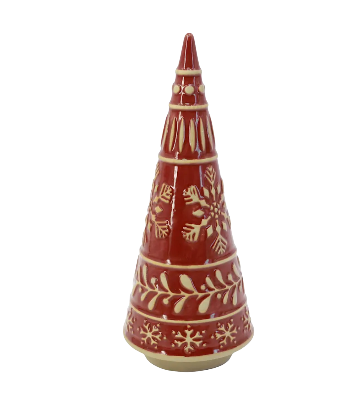 11" Ceramic Christmas Tree: Red
