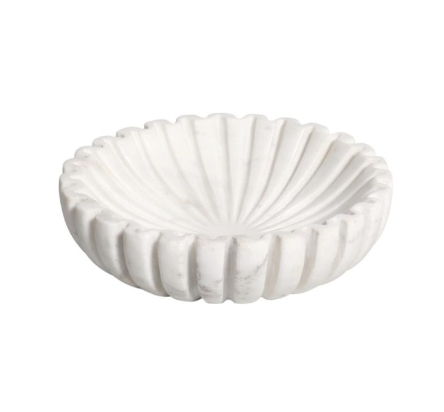 Scalloped Marble Bowl: Small