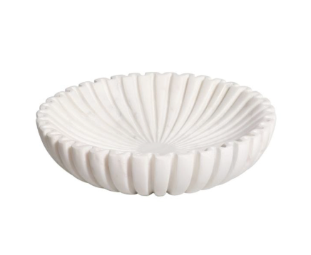 Scalloped Marble Bowl: Large