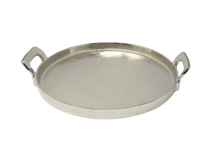 Round Silver Tray: 16"