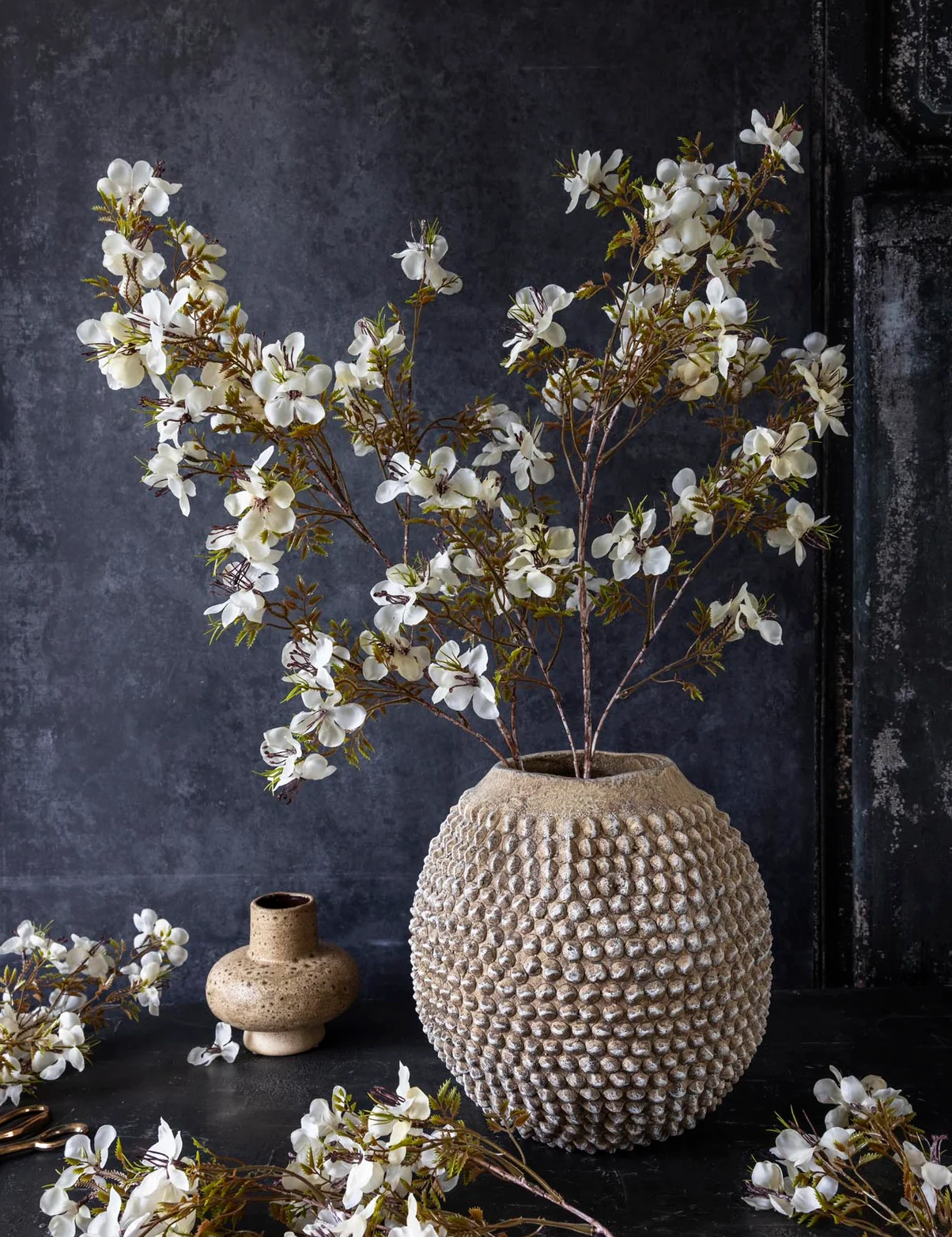 Faux Prunus Blossom: Cream