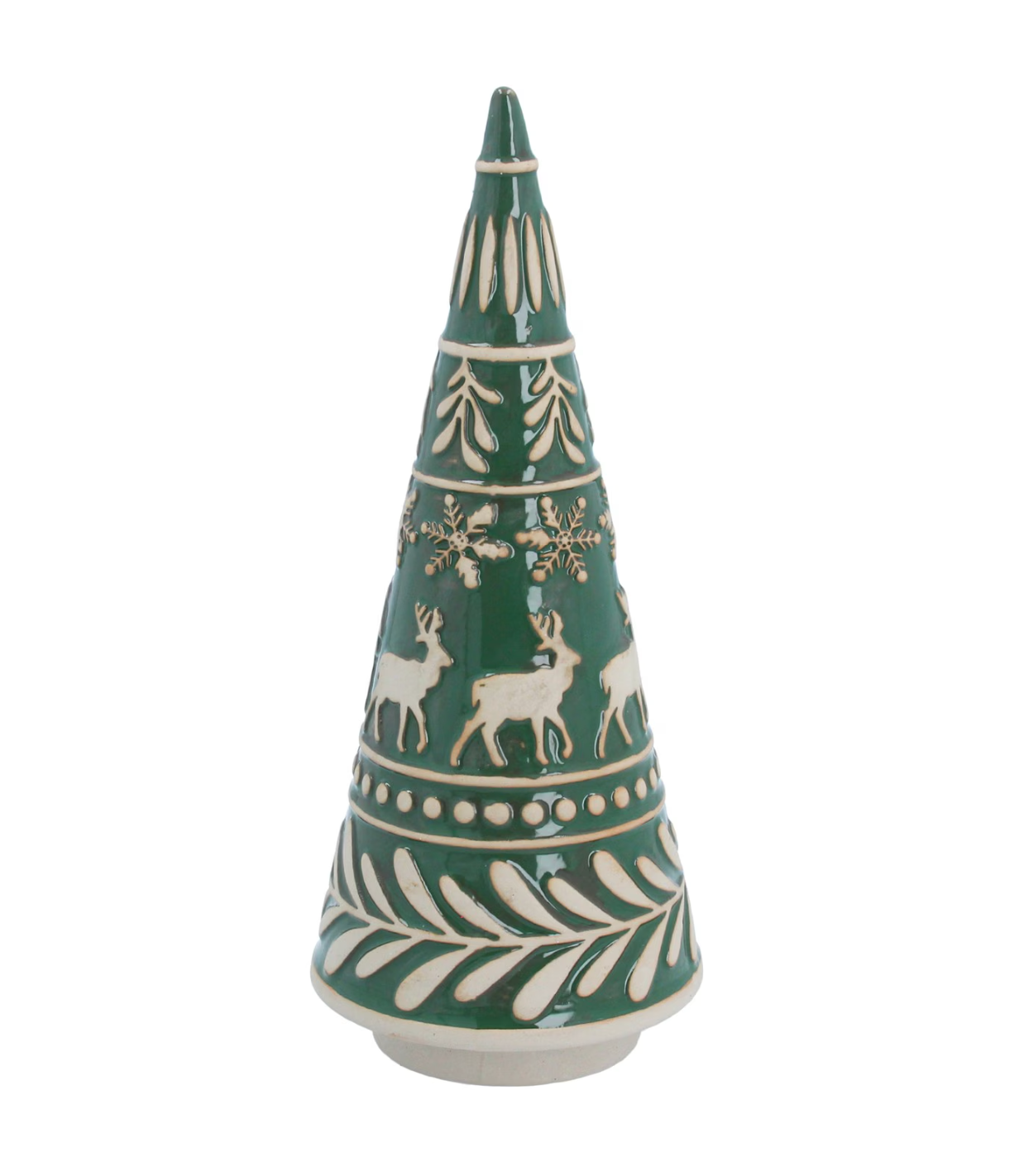 9" Ceramic Christmas Tree: Green