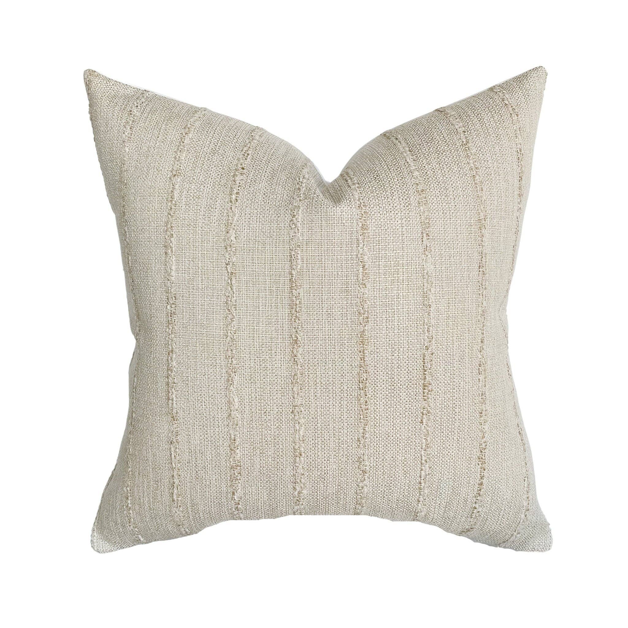Chloe Sandy Beige Stripe Pillow