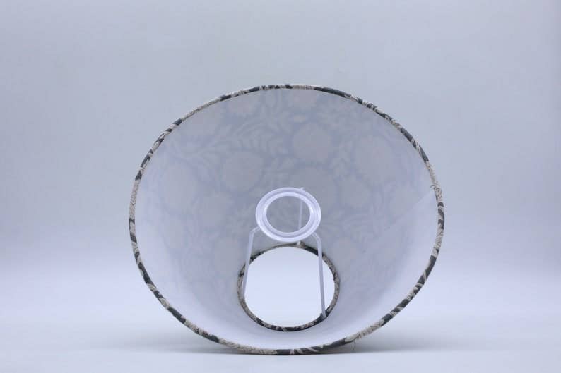 Block Print Lampshade: Blue