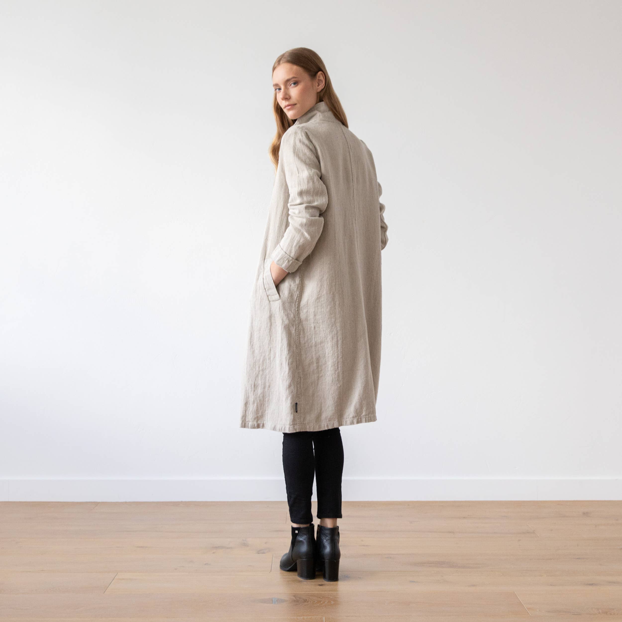 Long Natural Linen Jacket