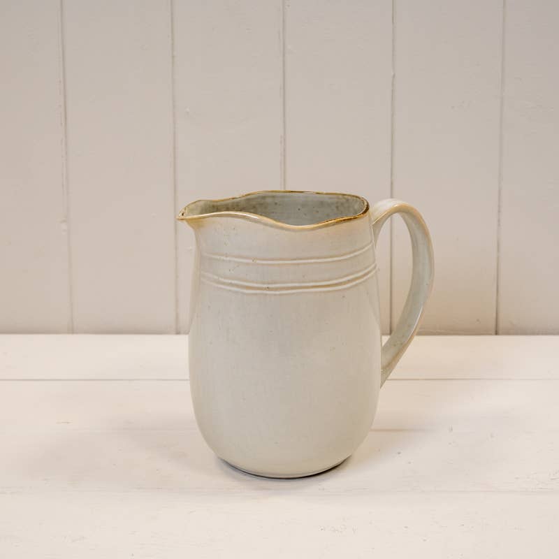 Reactive Cream Ceramic Jug