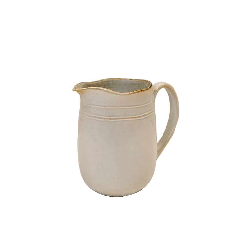 Reactive Cream Ceramic Jug