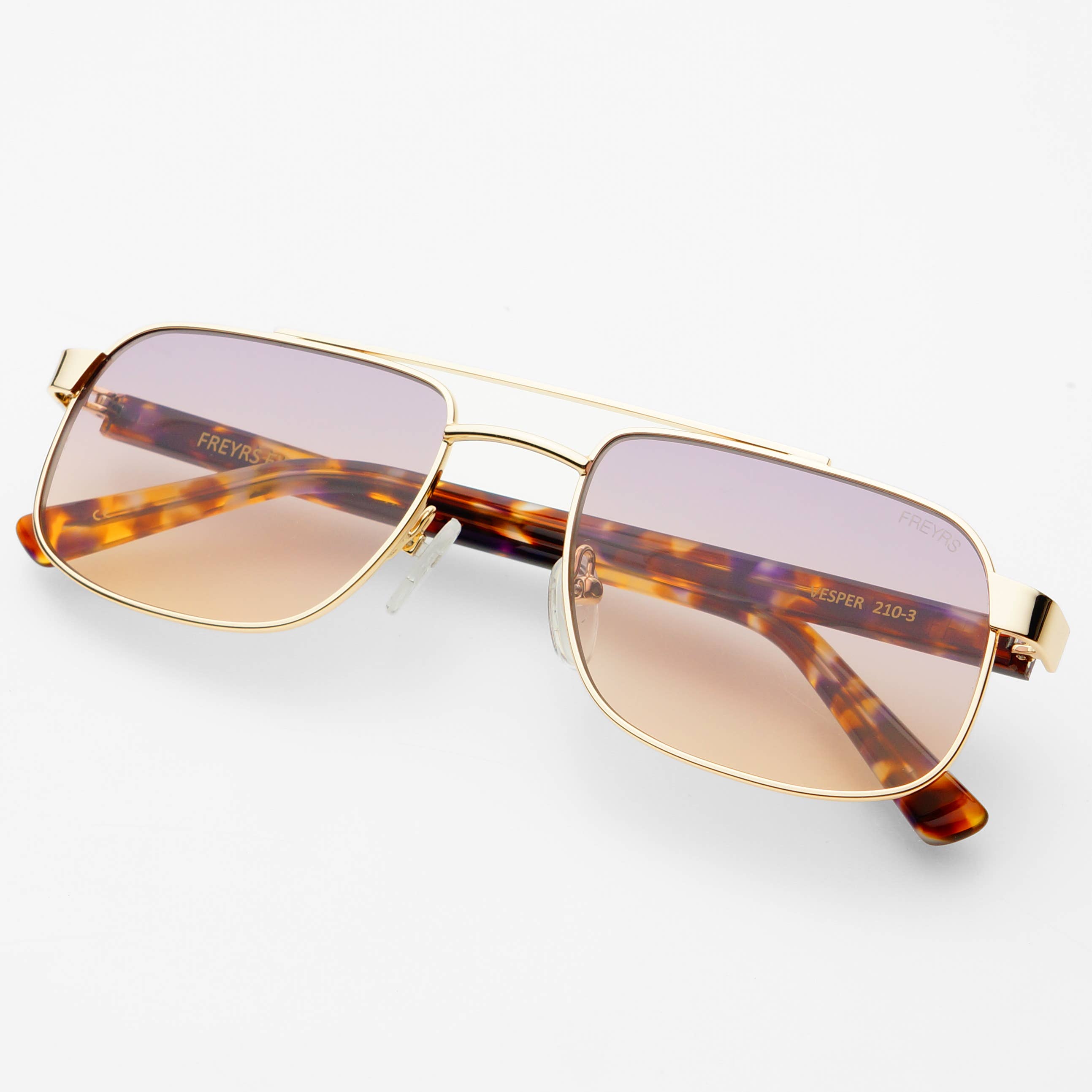 Vesper Aviator Sunglasses: Gold / Sunset