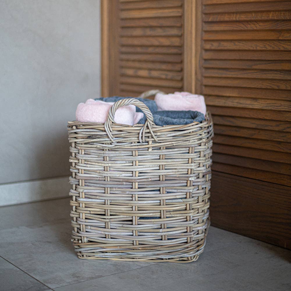 Rattan Square Kubu Basket: Large