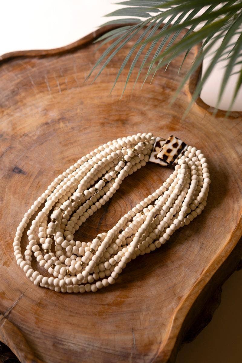 Cream Beaded Necklace