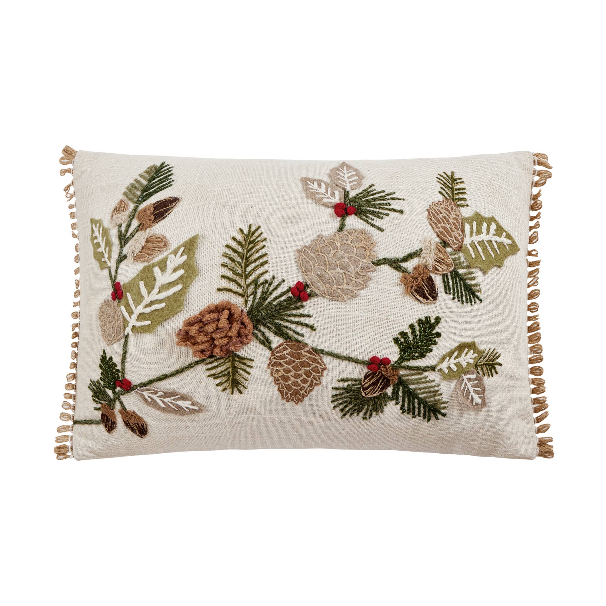 Branches Embroidered Pillow