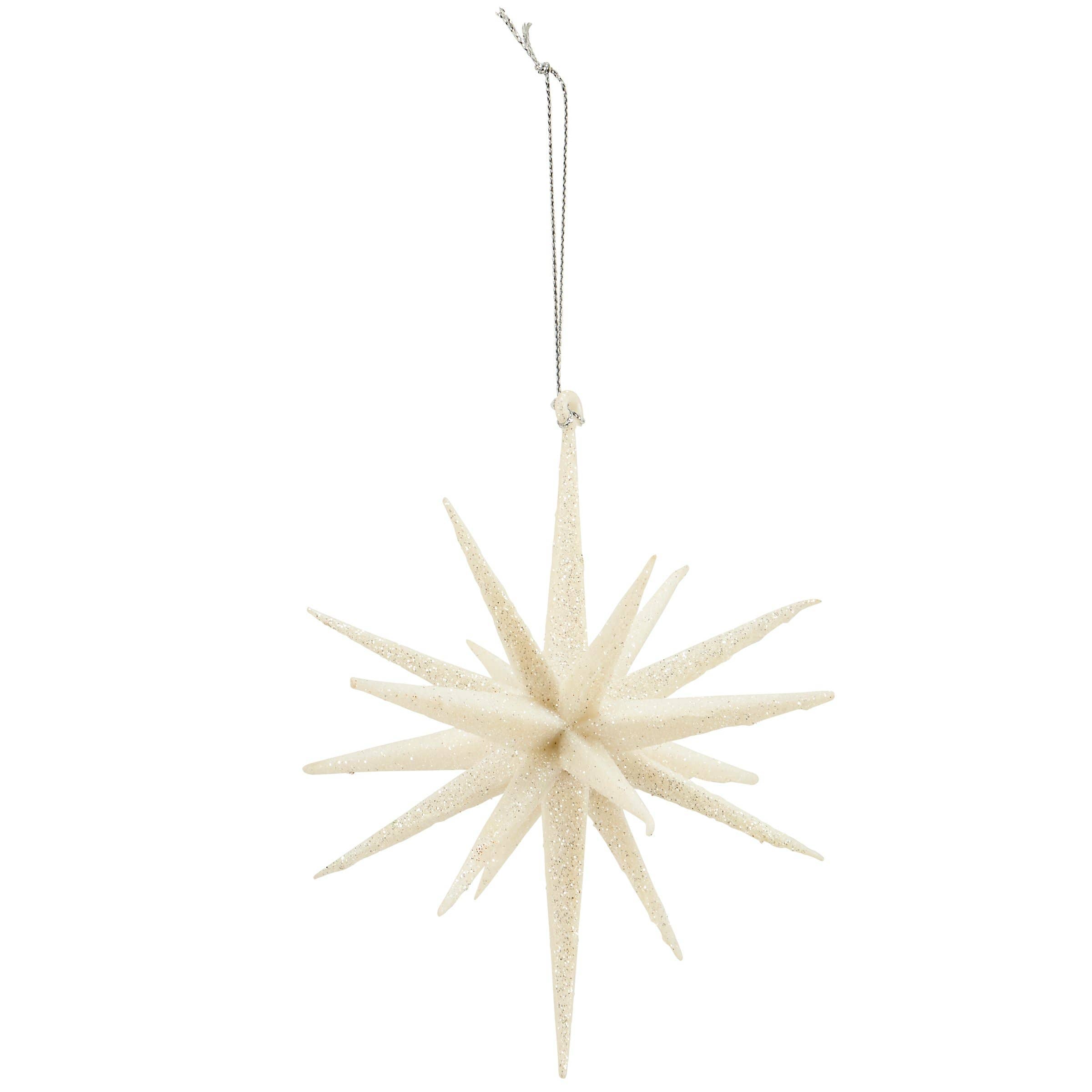 White Starburst Ornament