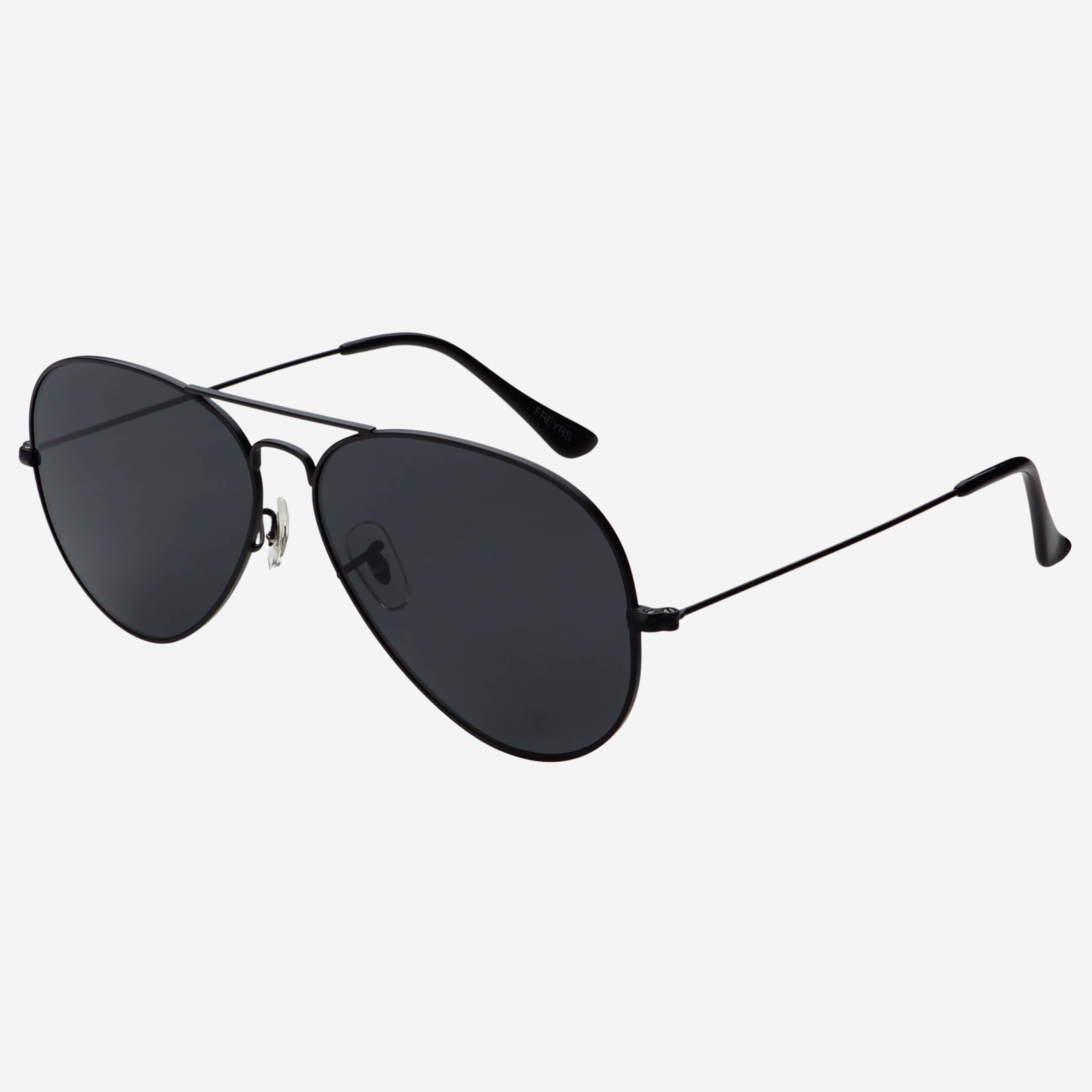 Morgan Large Aviator Sunglasses: Black