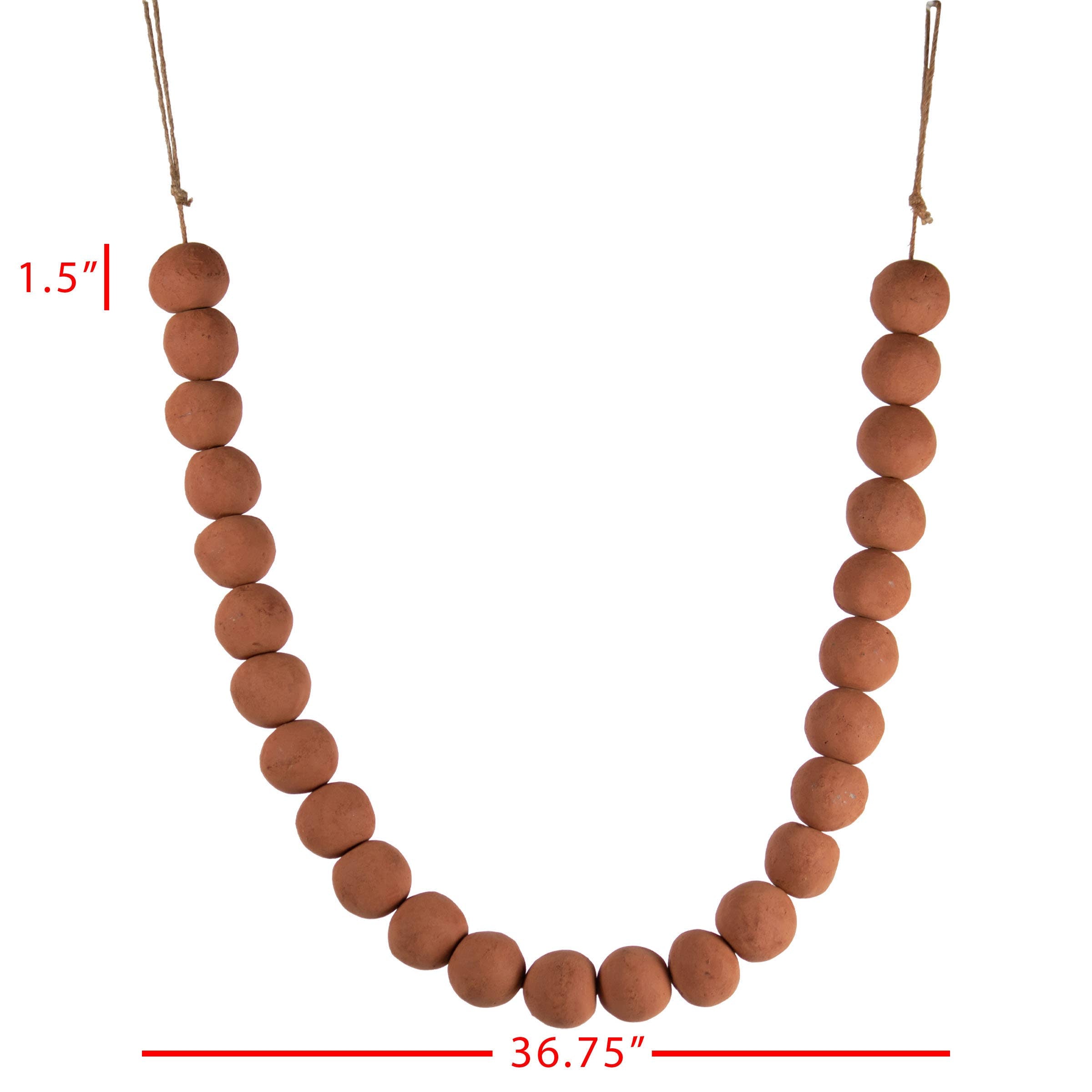 Terracotta & Jute Farmhouse Bead Garland