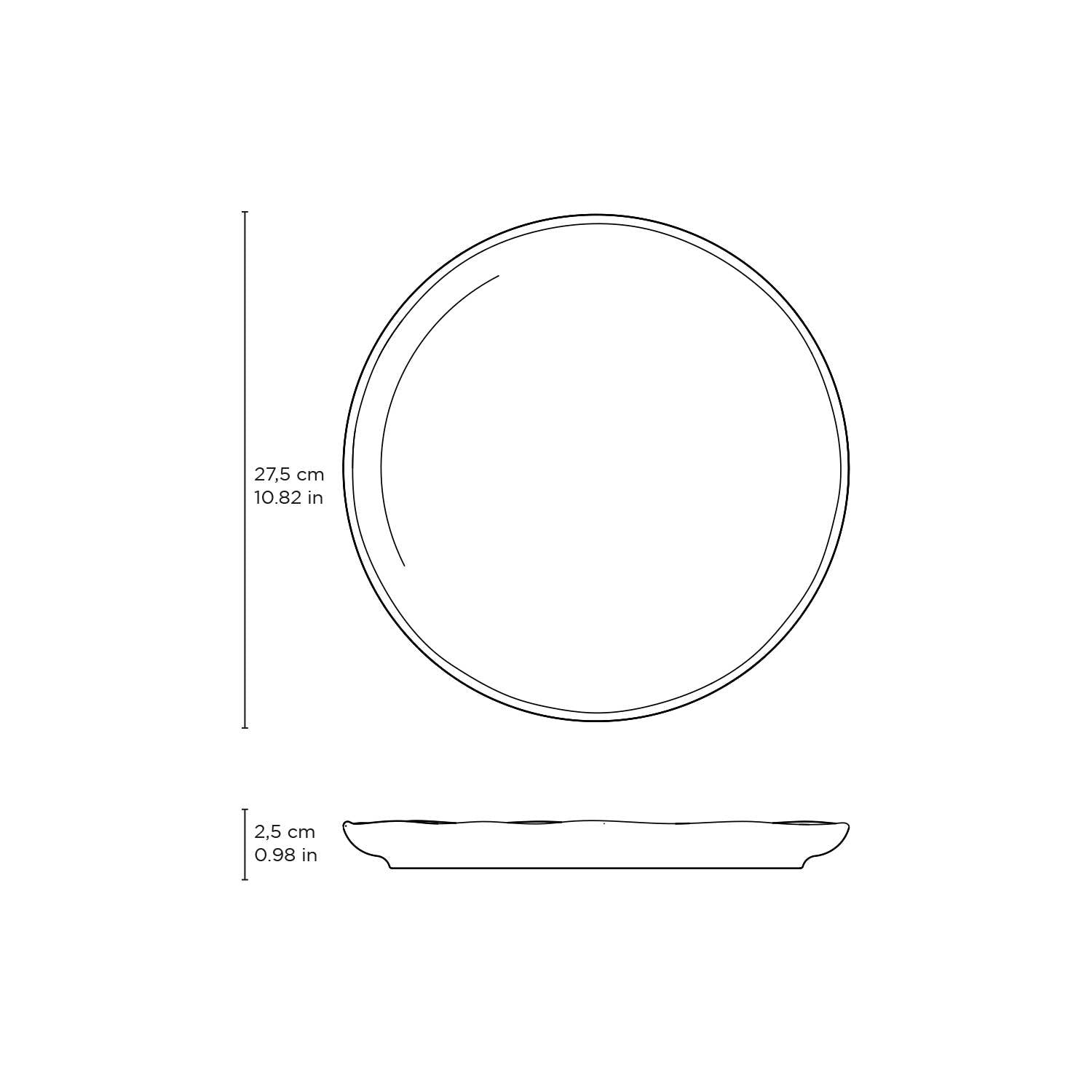 Stoneware Dinner Plate: Amber