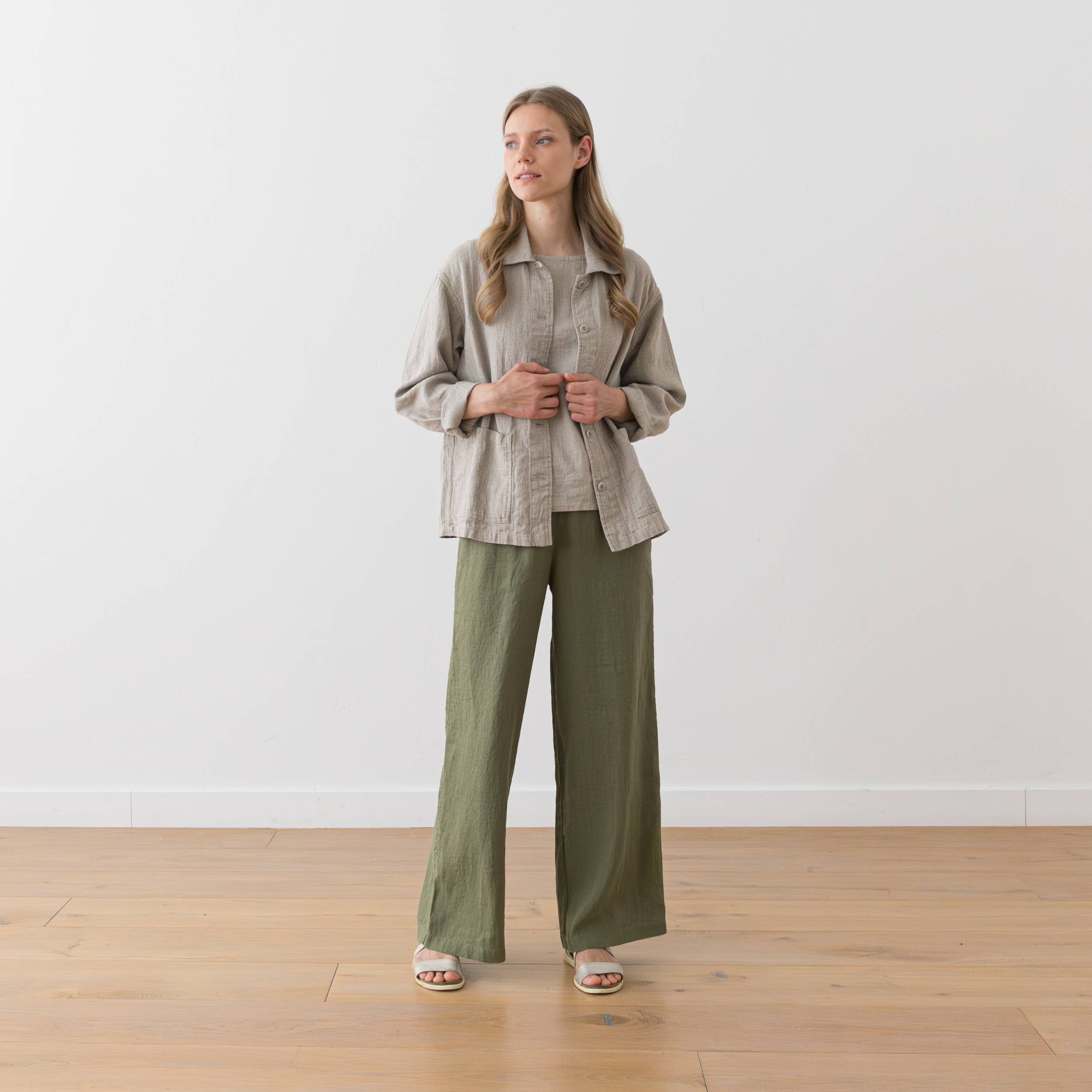 Natural Linen Oversized Jacket