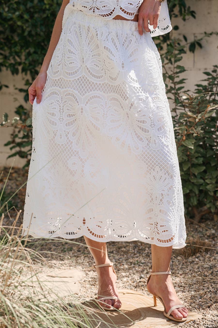 Lace Top & Skirt Set