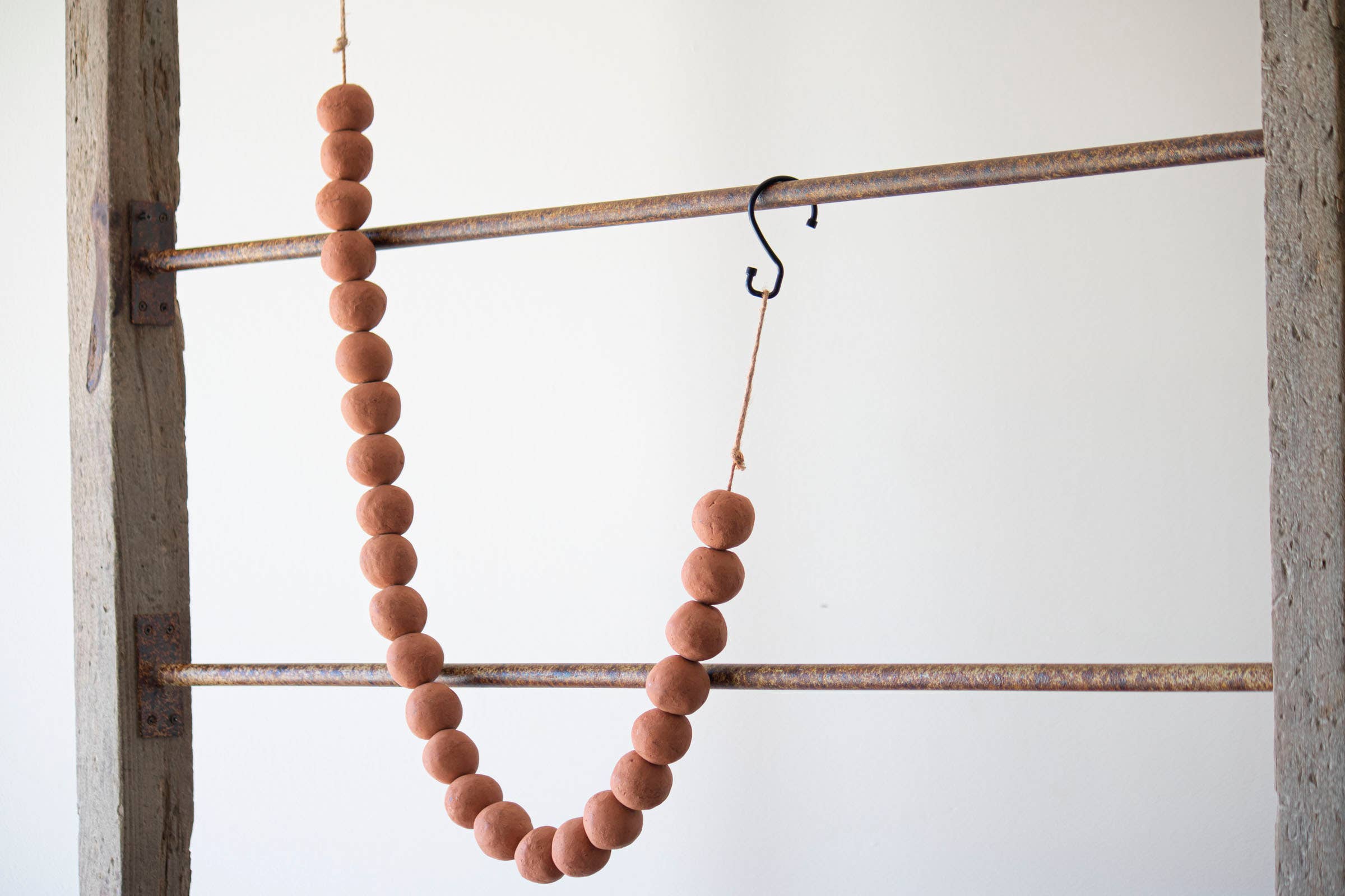 Terracotta & Jute Farmhouse Bead Garland