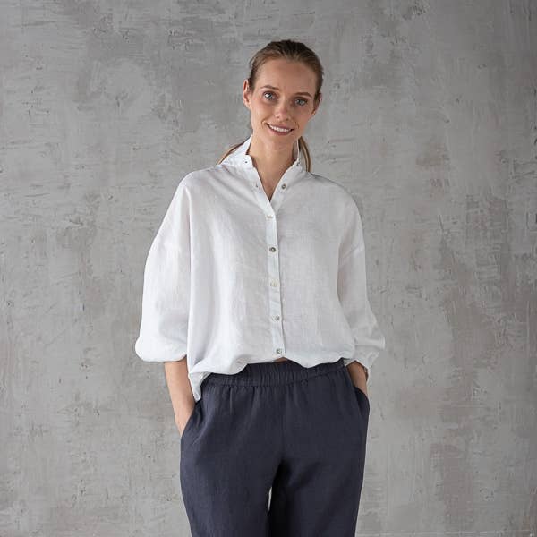 White Linen Oversized Shirt