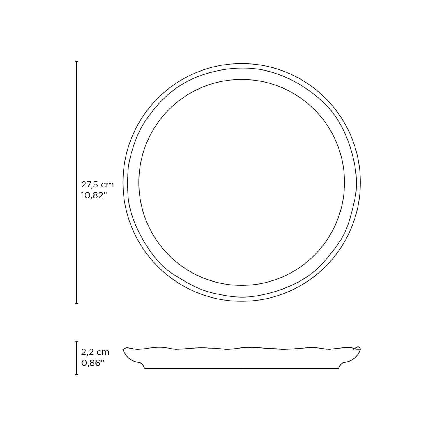 Stoneware Dinner Plate: Dust