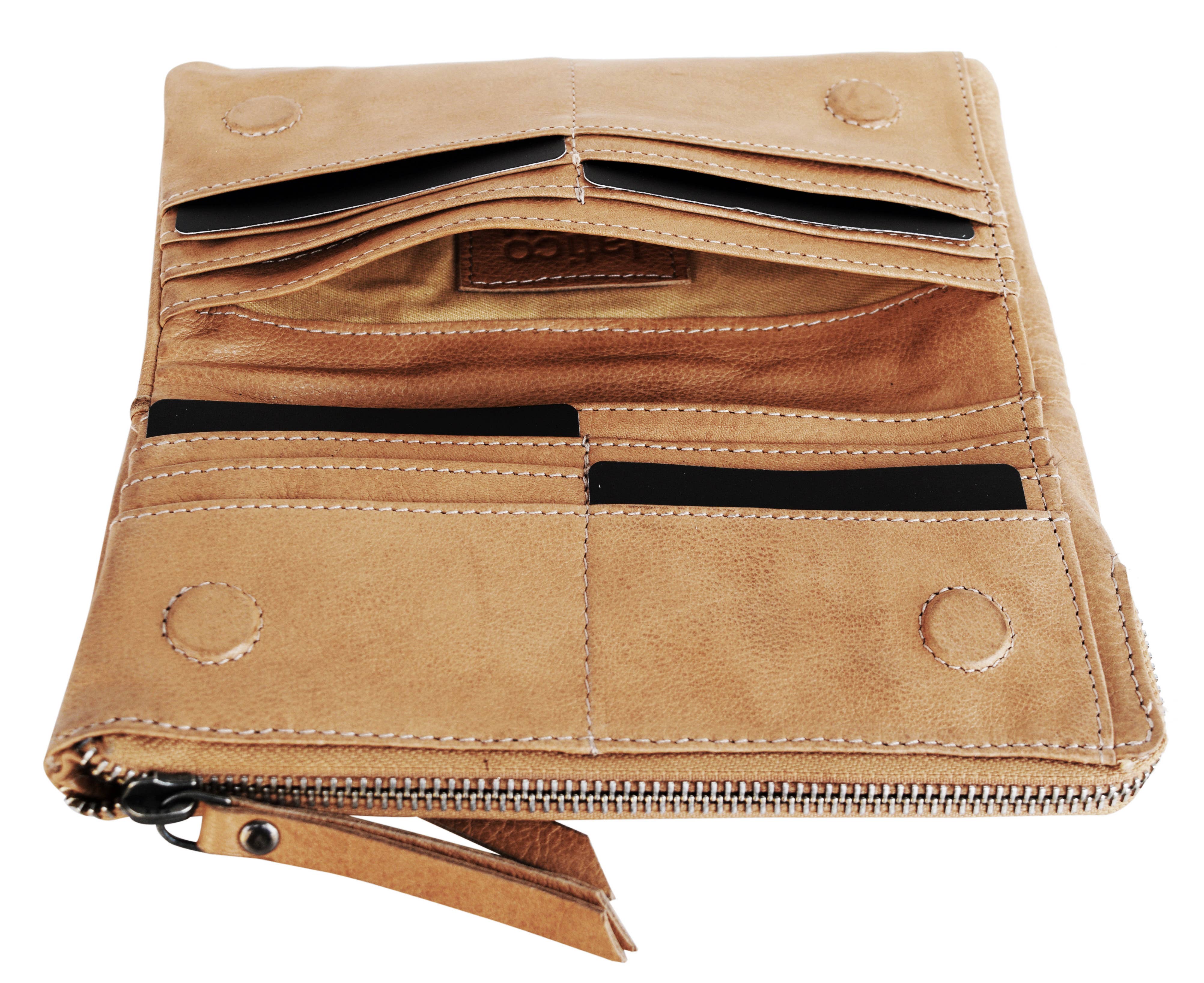 Andi Handcrafted Leather Wallet: Camel