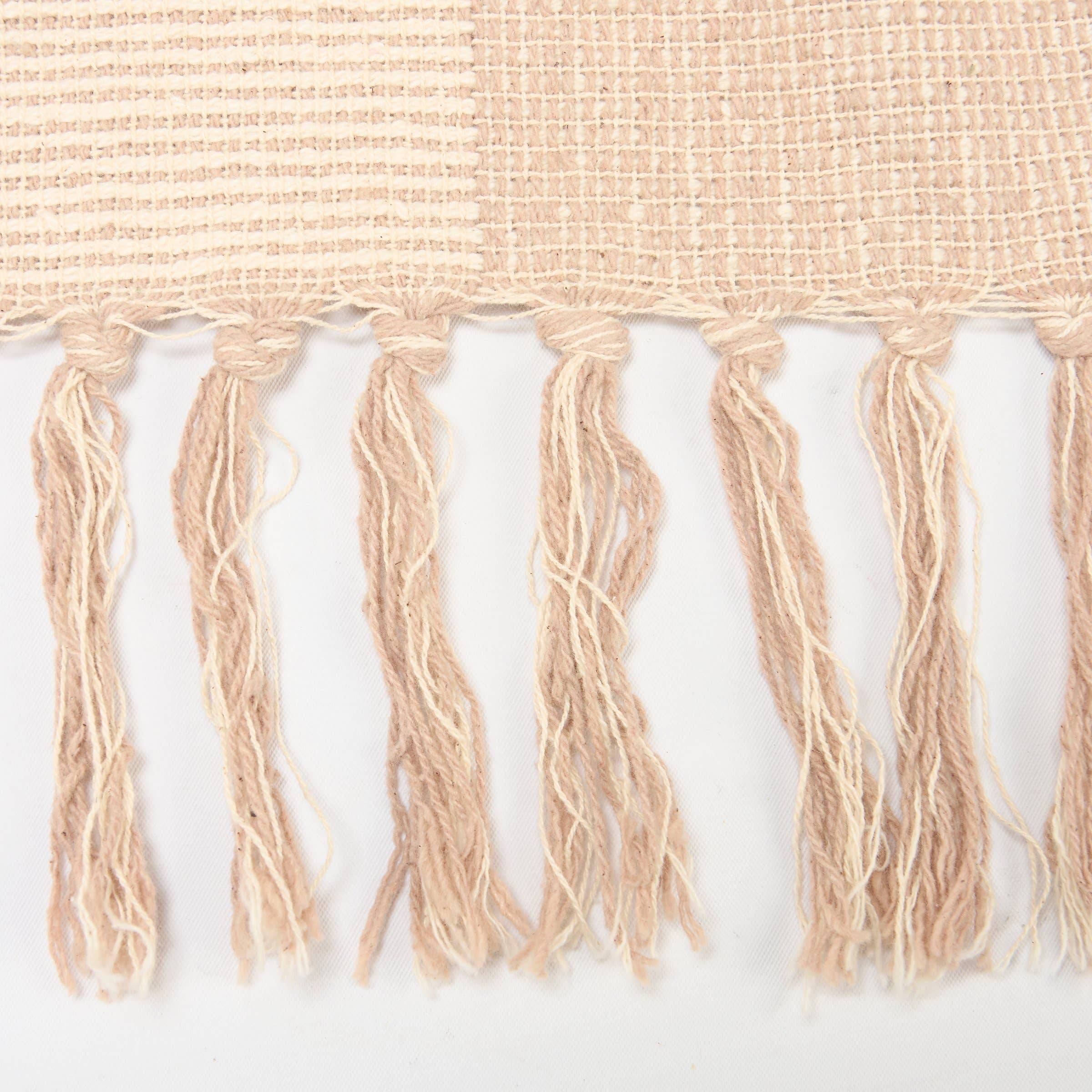 Cream Checkerboard Throw