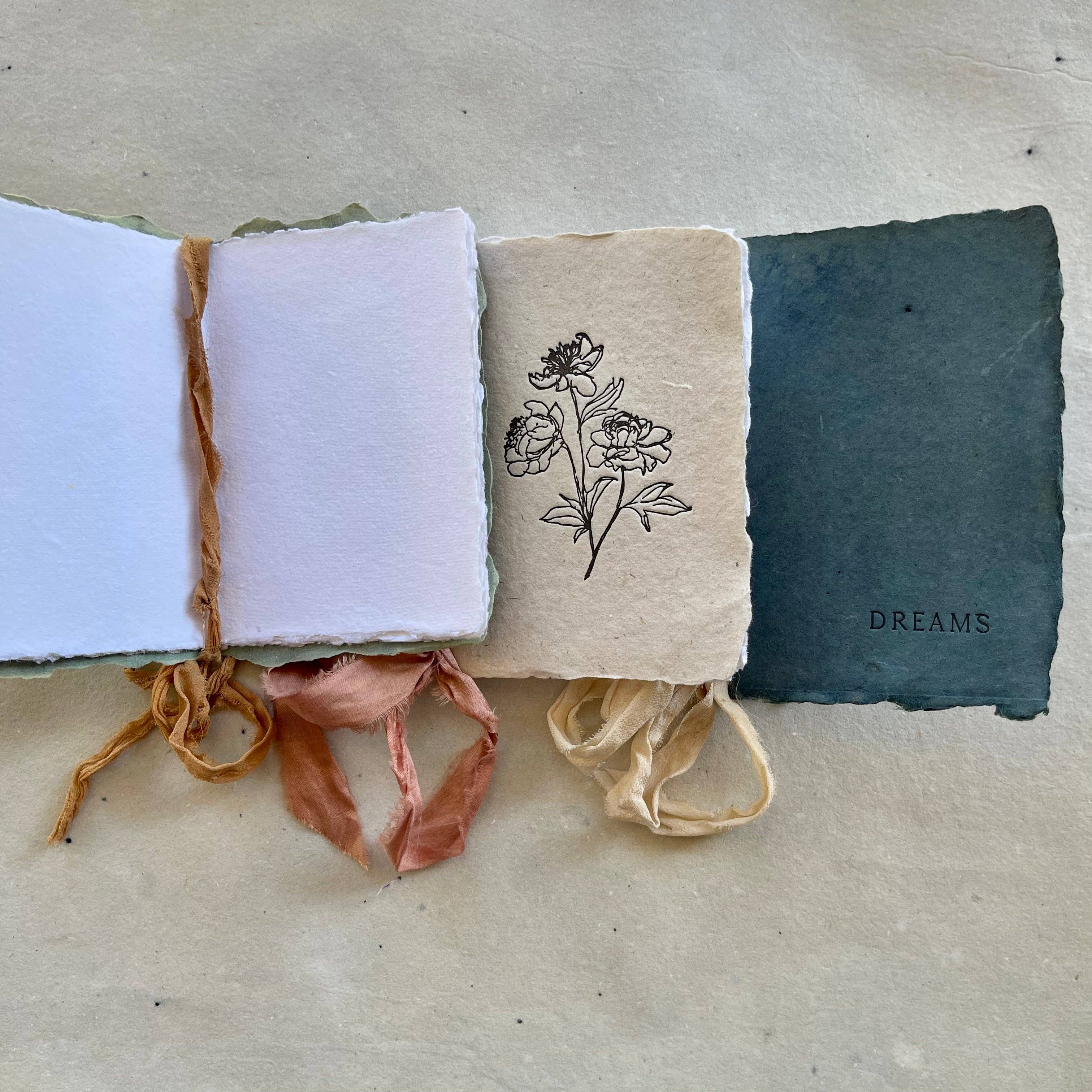Silk-Tied Letterpress Notebook