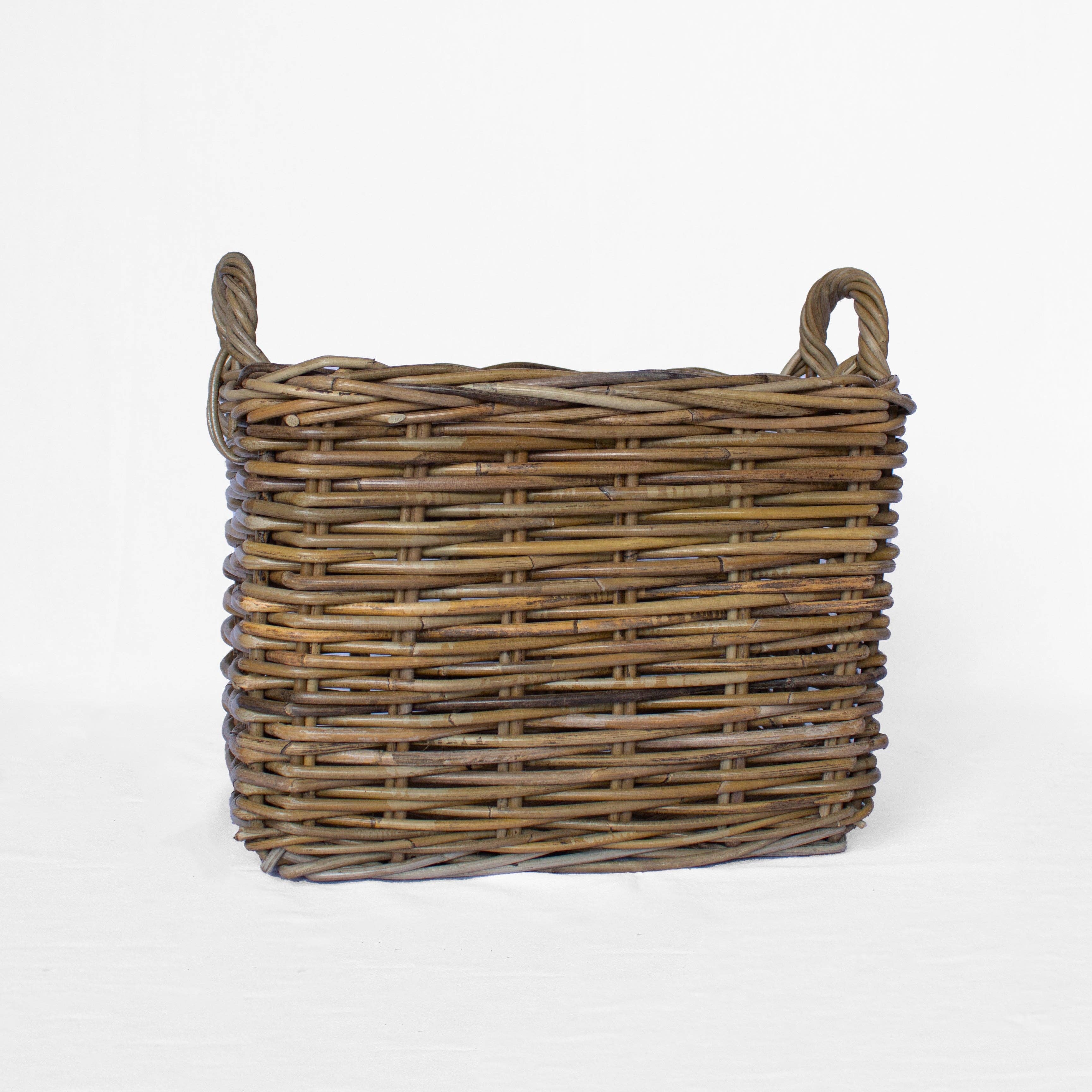 Rattan Rectangle Storage Basket: Large