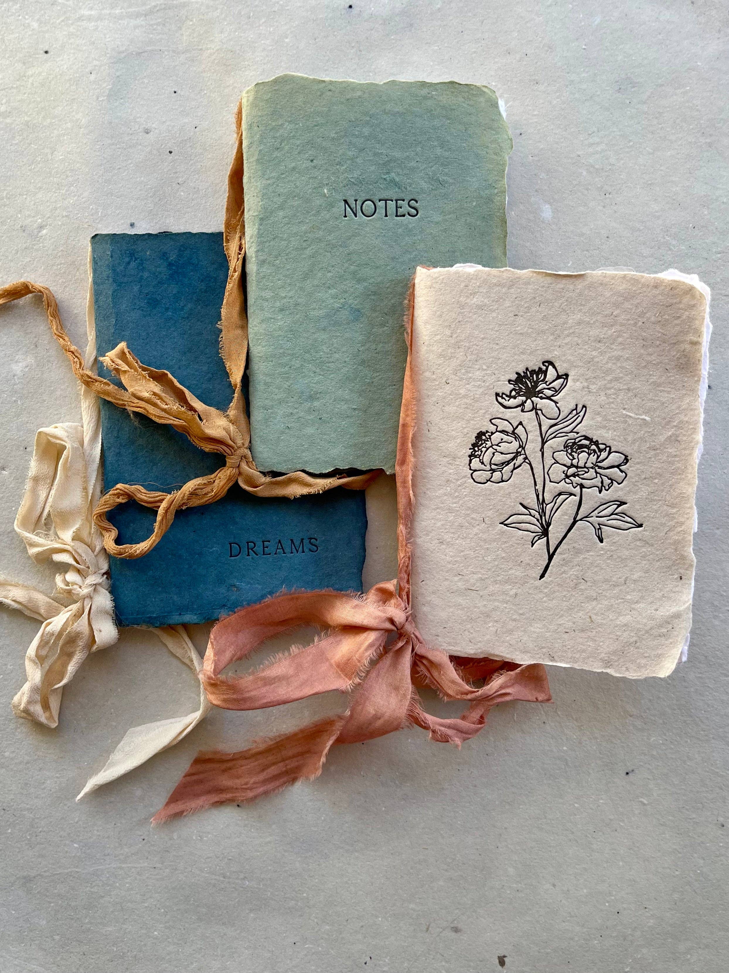 Silk-Tied Letterpress Notebook