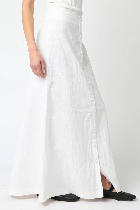 Finjie Button Skirt