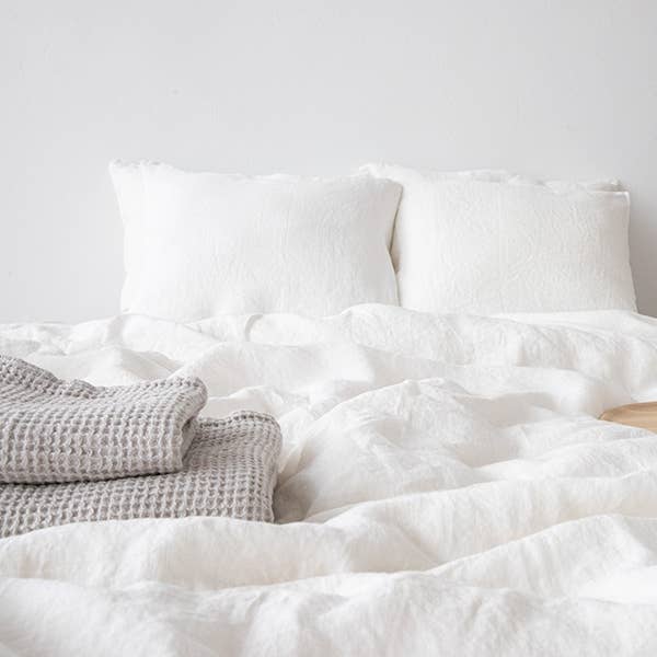 European Linen Pillow Case: Off White (King)