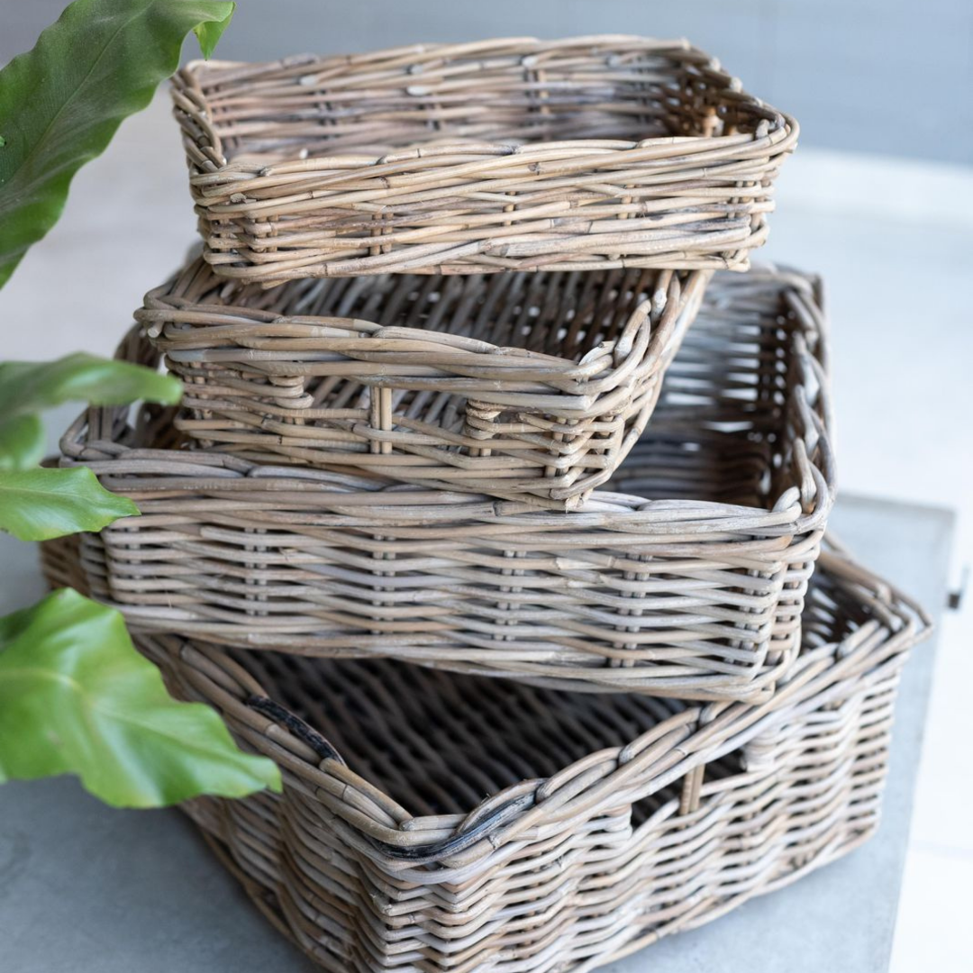 Rattan Rectangle Tray: Large