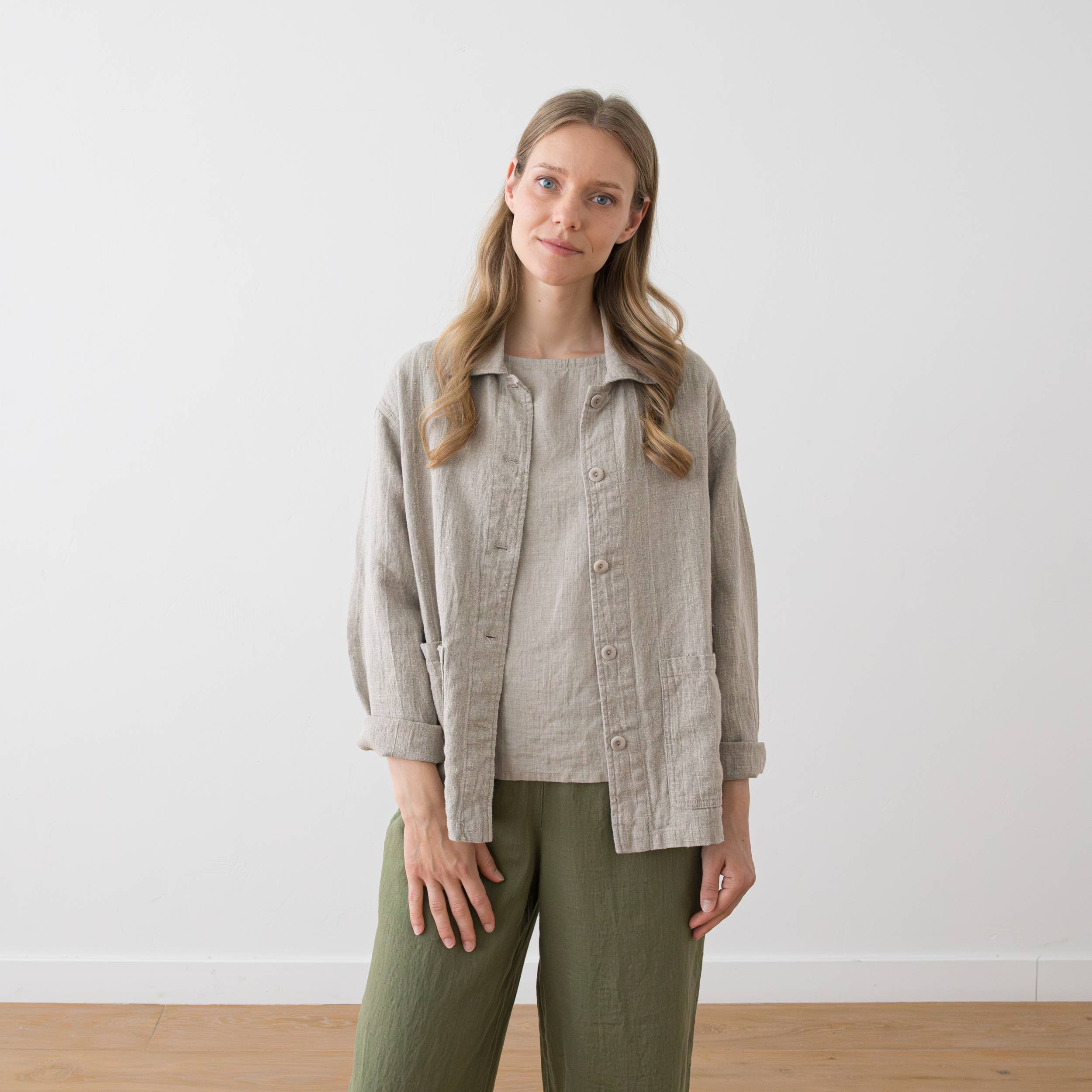 Natural Linen Oversized Jacket