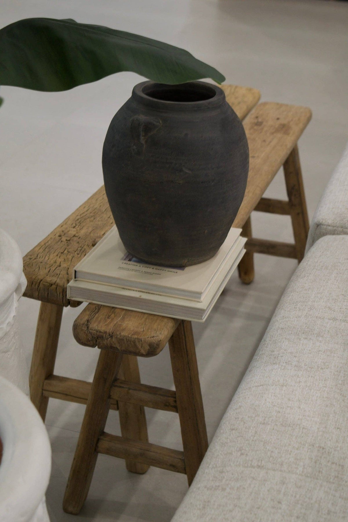 Skinny Elm Wood Bench: Large