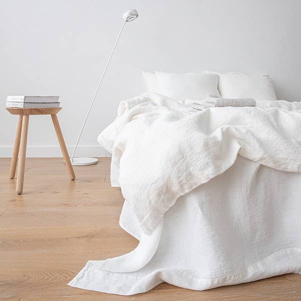 European Linen Pillow Case: Off White (King)