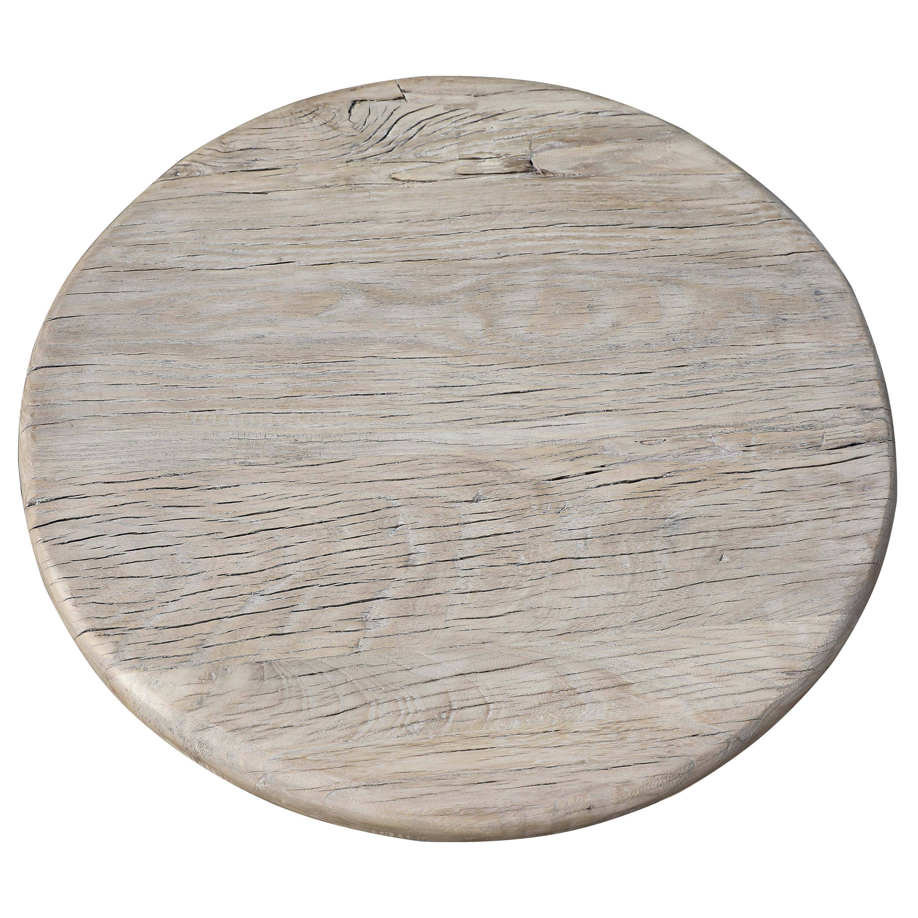 Reclaimed Elm Round Side Table