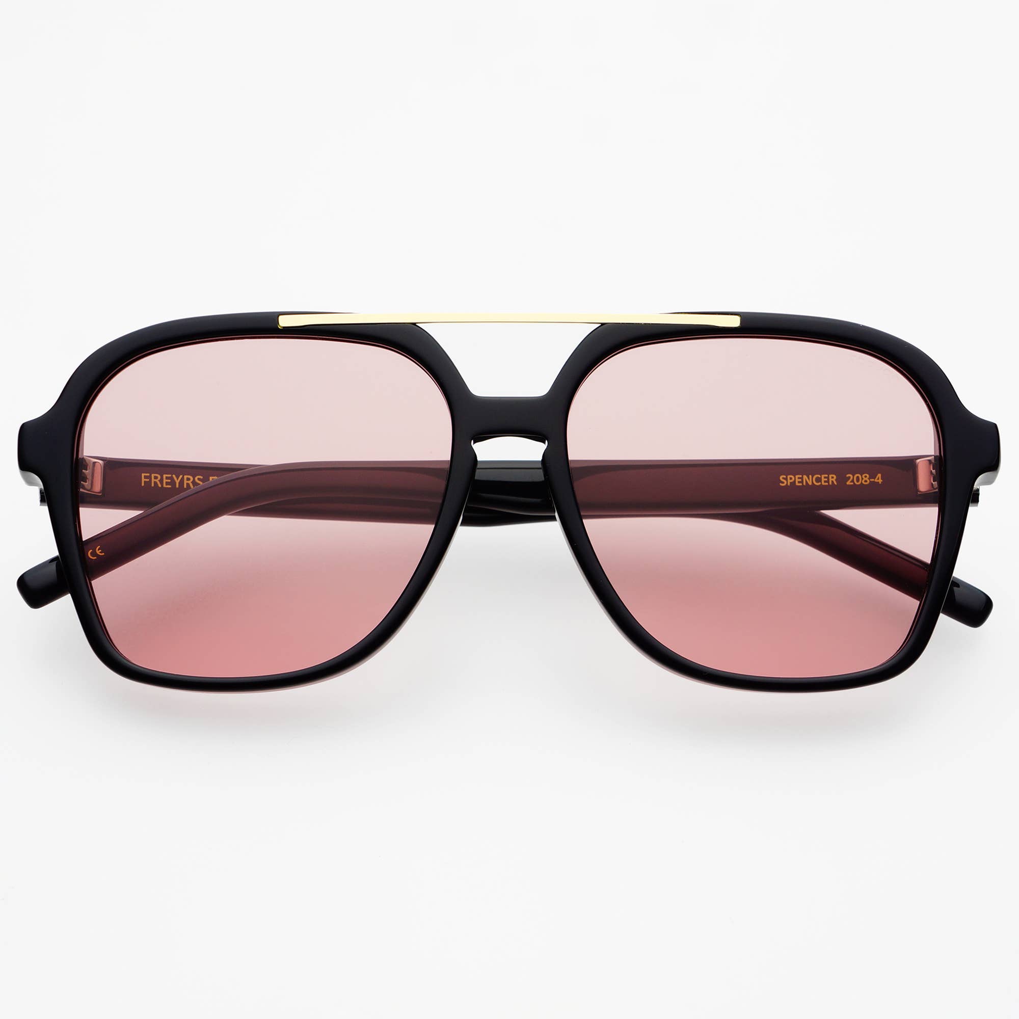 Spencer Aviator Sunglasses: Rose