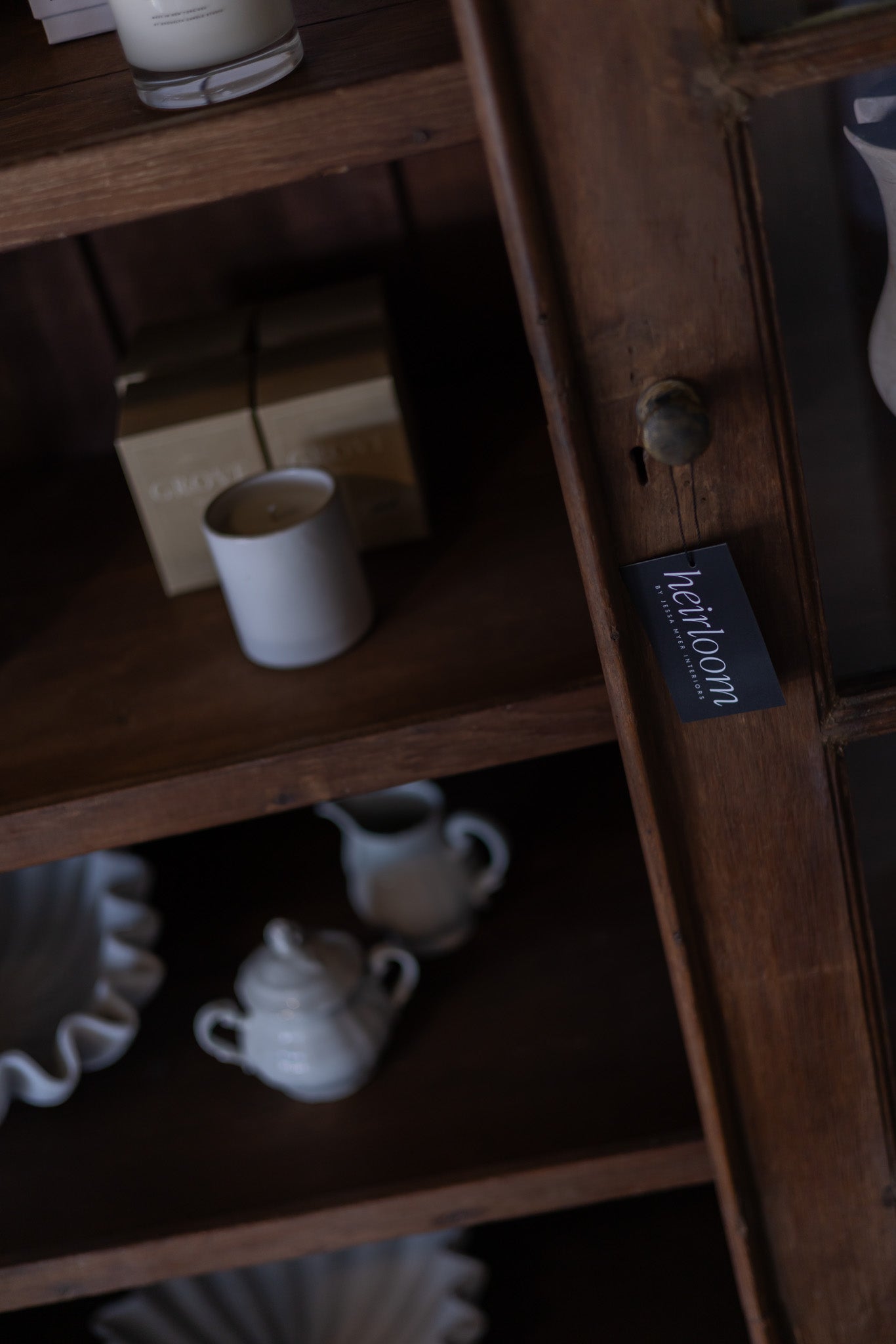 Antique Cabinet with Glass Doors