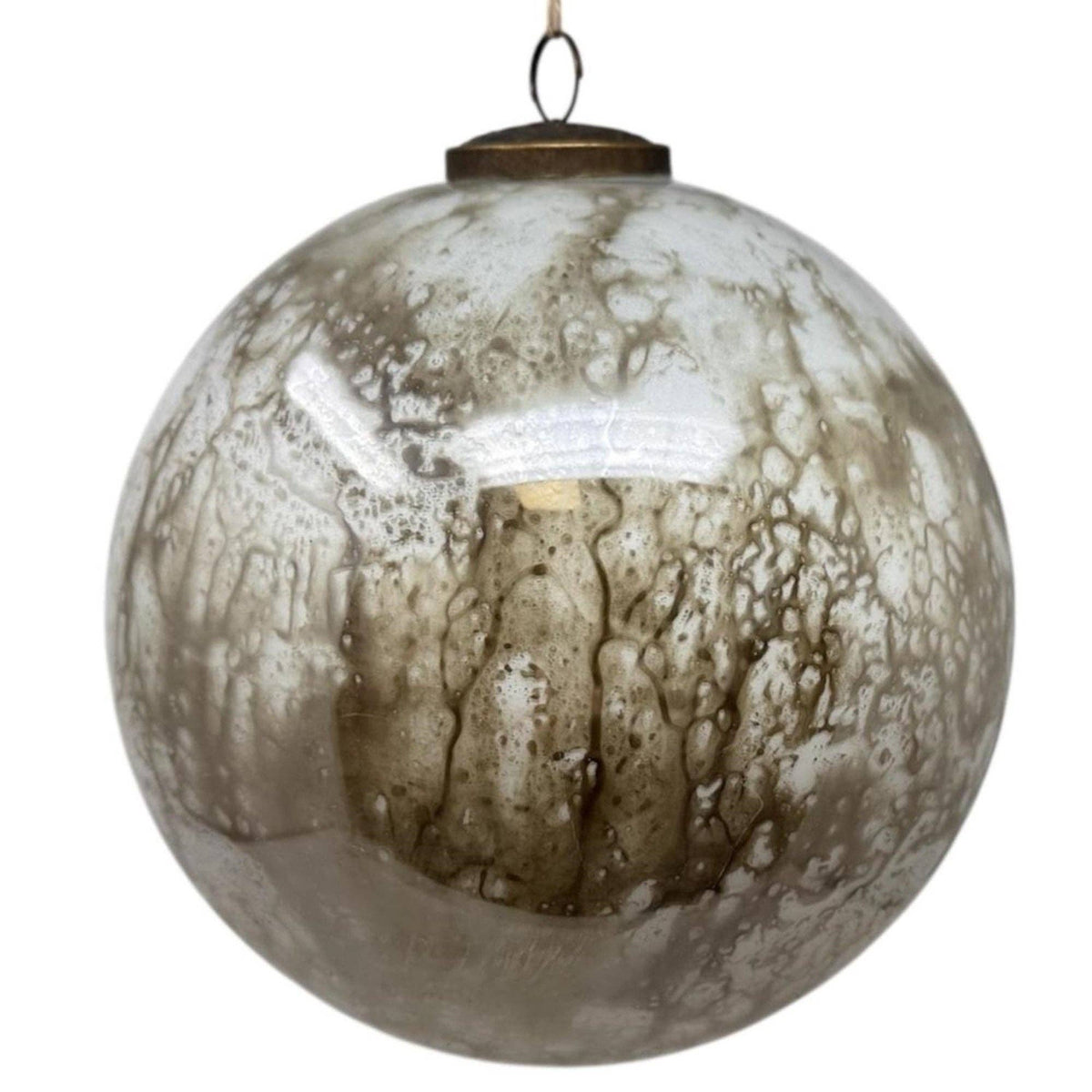 8" Marble Plated Glass Ornament