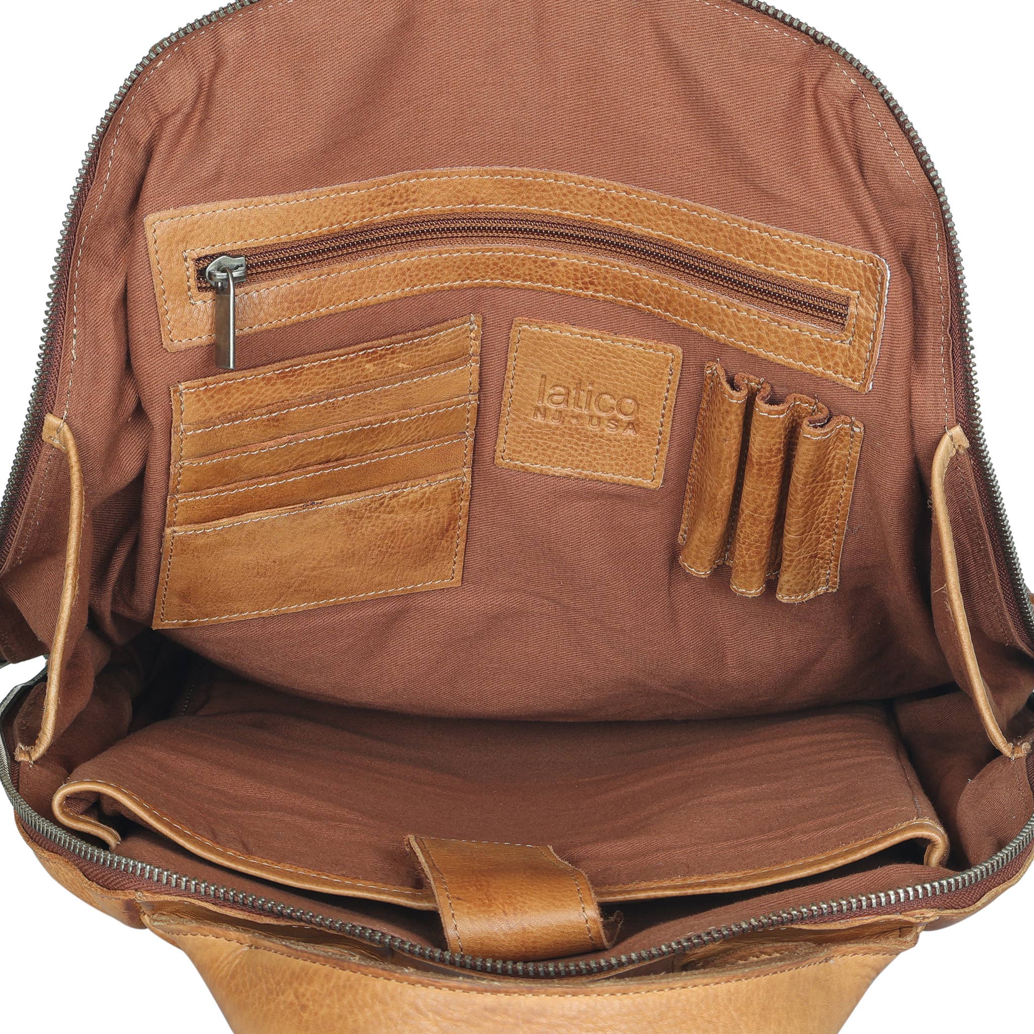 Moore Leather Backpack: Cognac