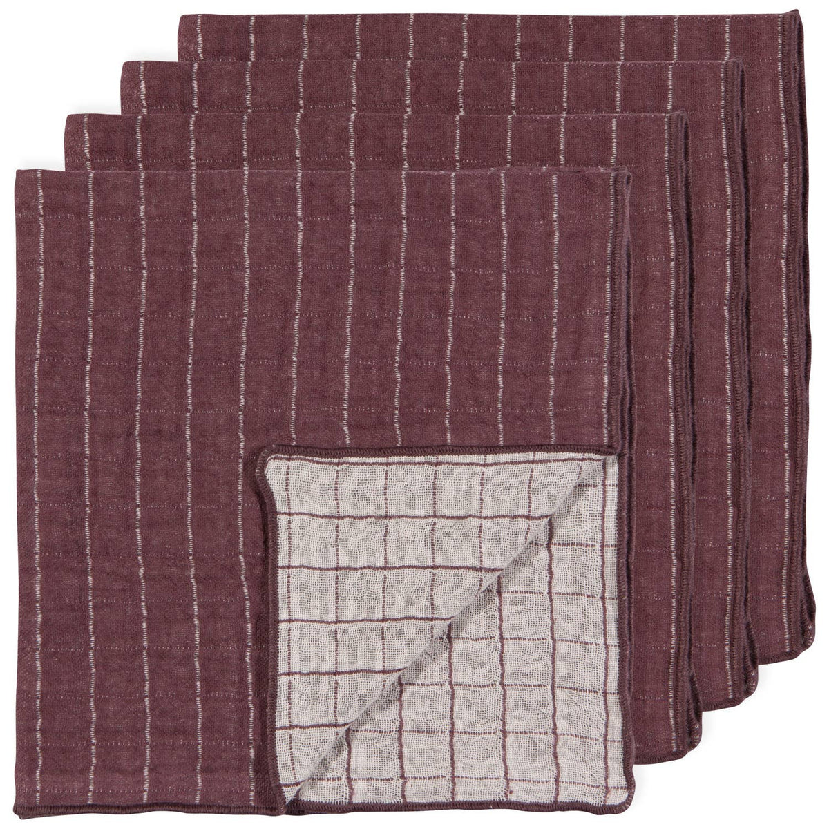 Heirloom Ash Plum Double Weave: Set of 4