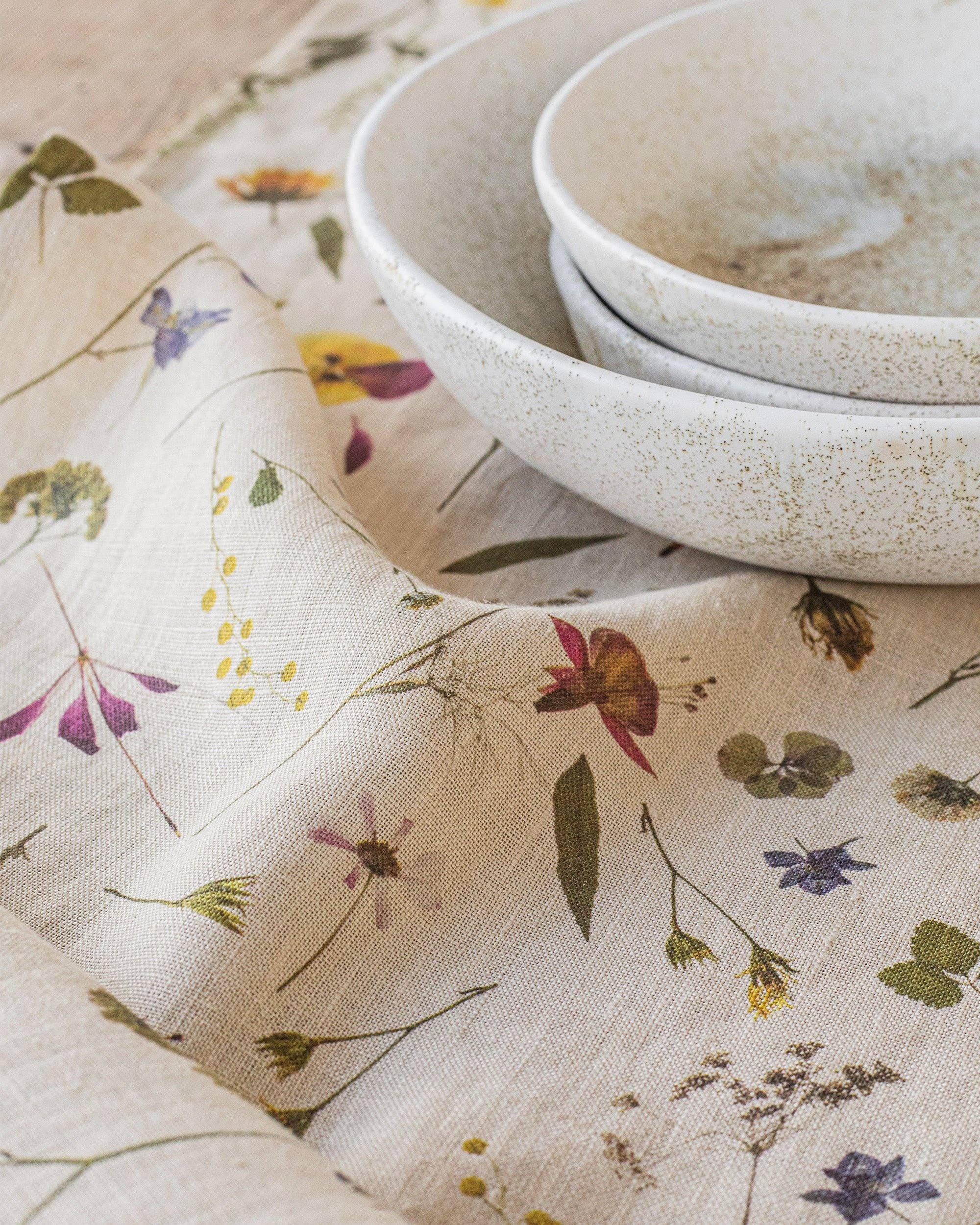 Botanical Linen Tea Towel