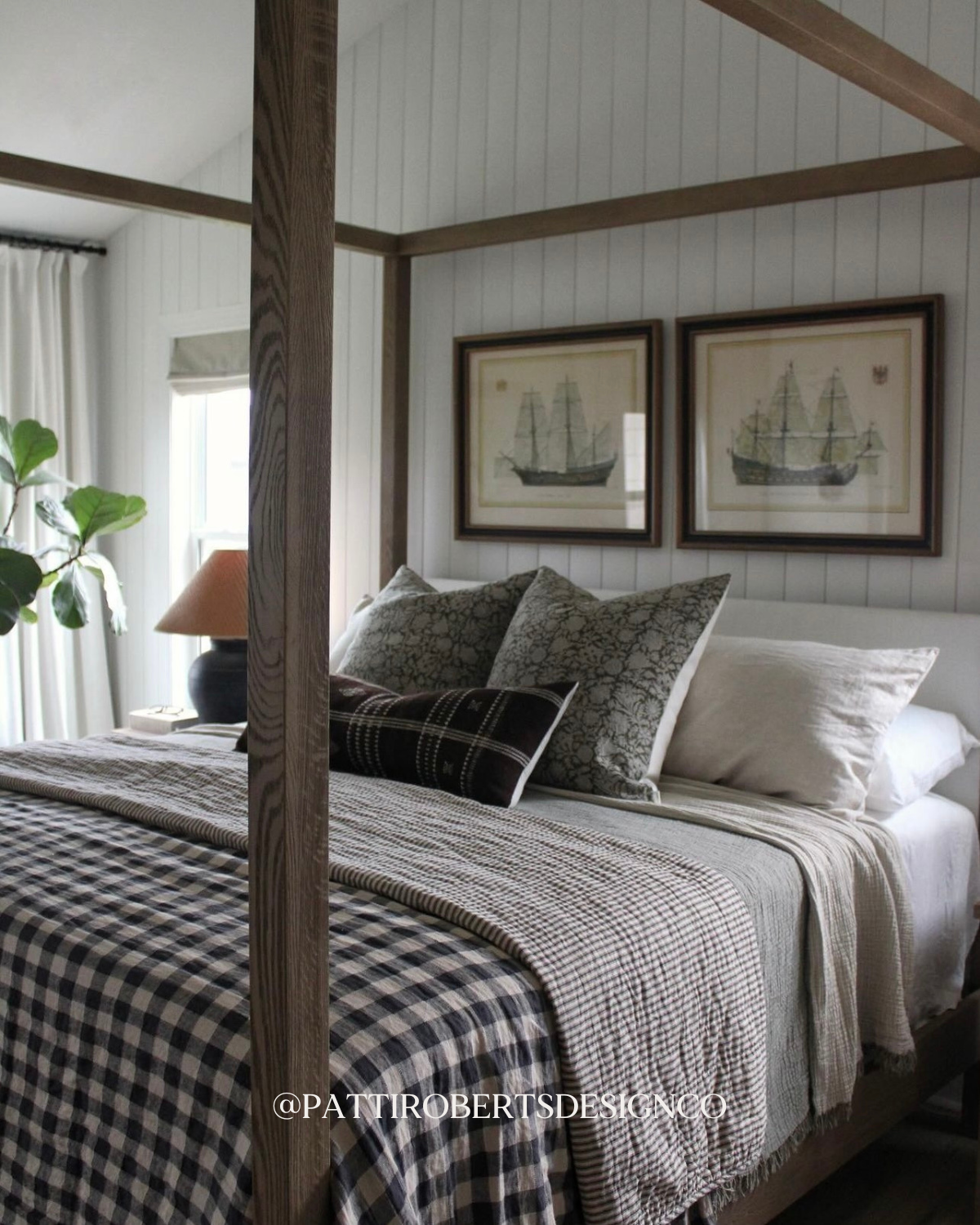 Sienna Dark Olive Floral Handblock Pillow