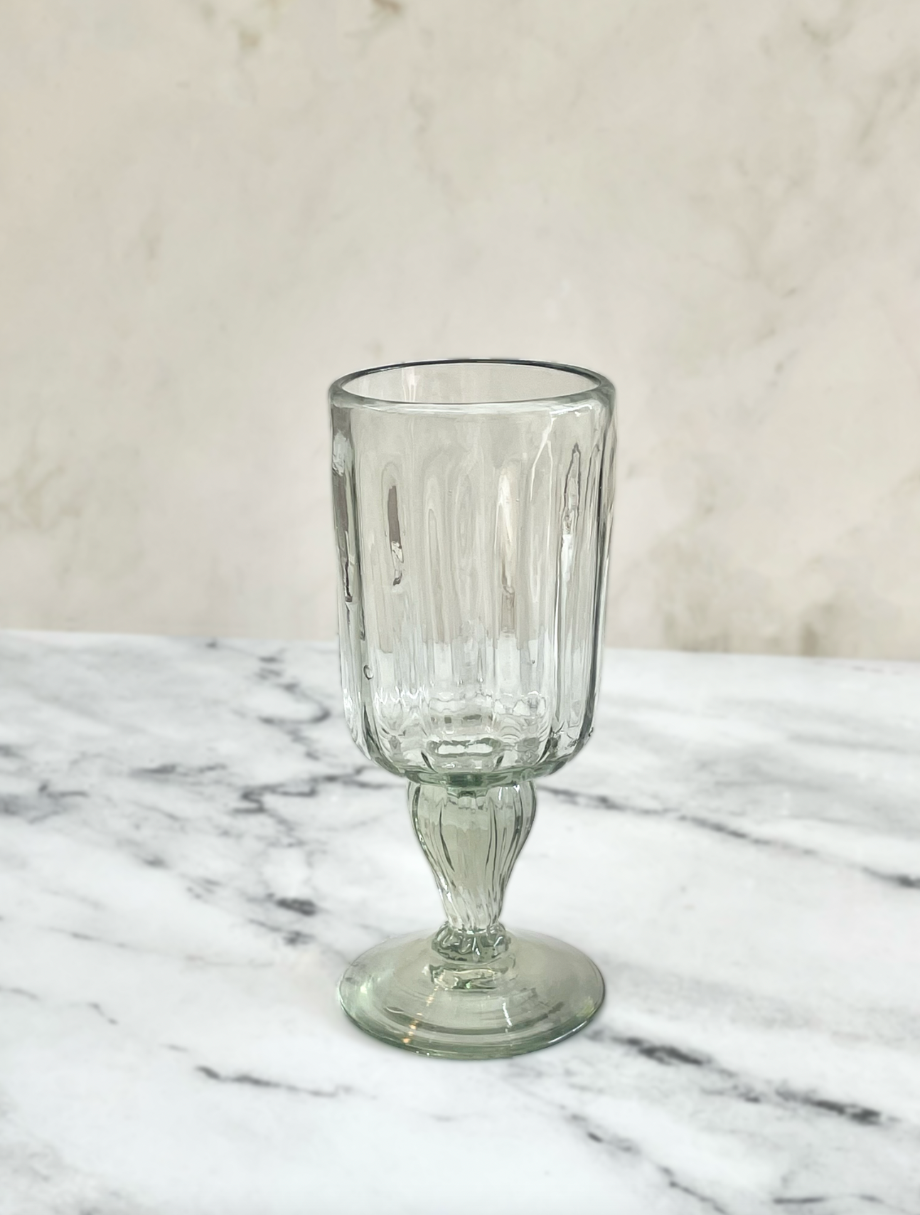 Handblown Fluted Glass