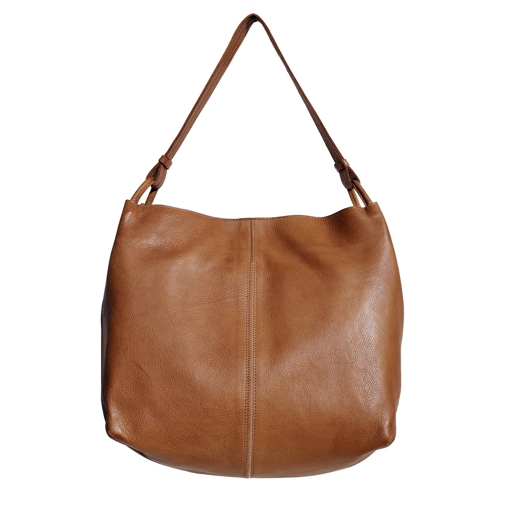 Breigh Leather Tote: Cognac
