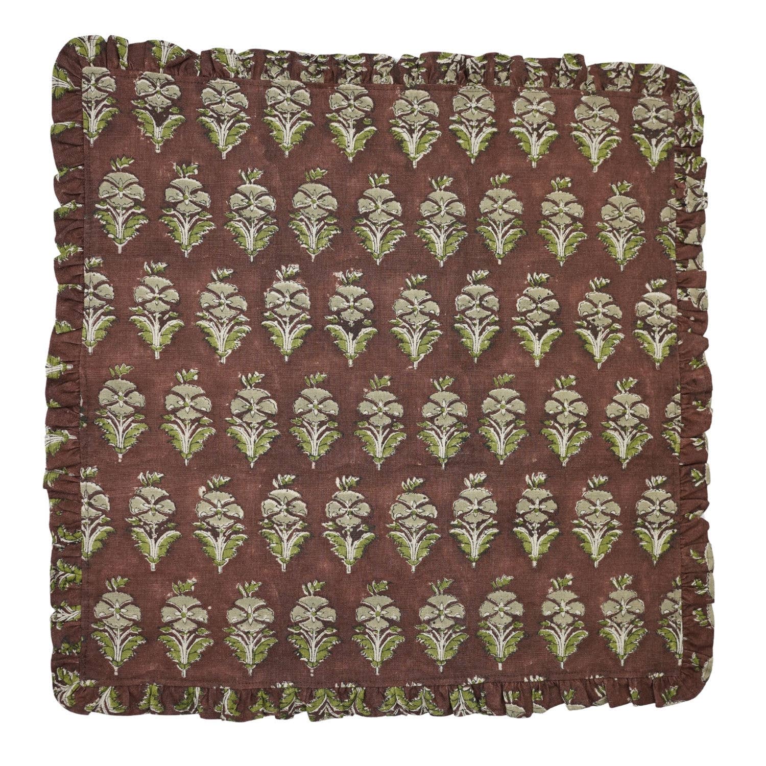 Block Printed Napkins: Wine / Set of 4