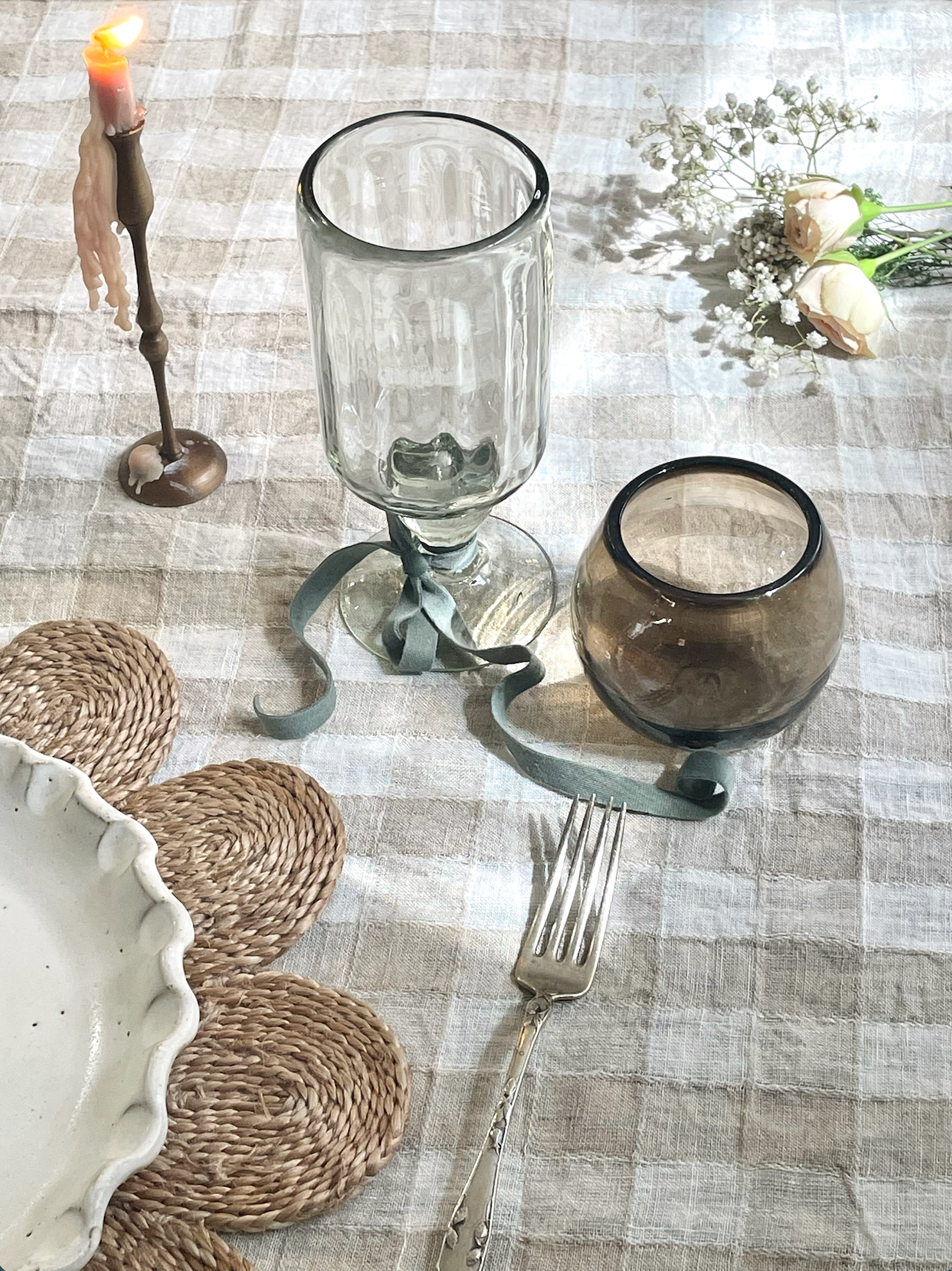 Handblown Fluted Glass