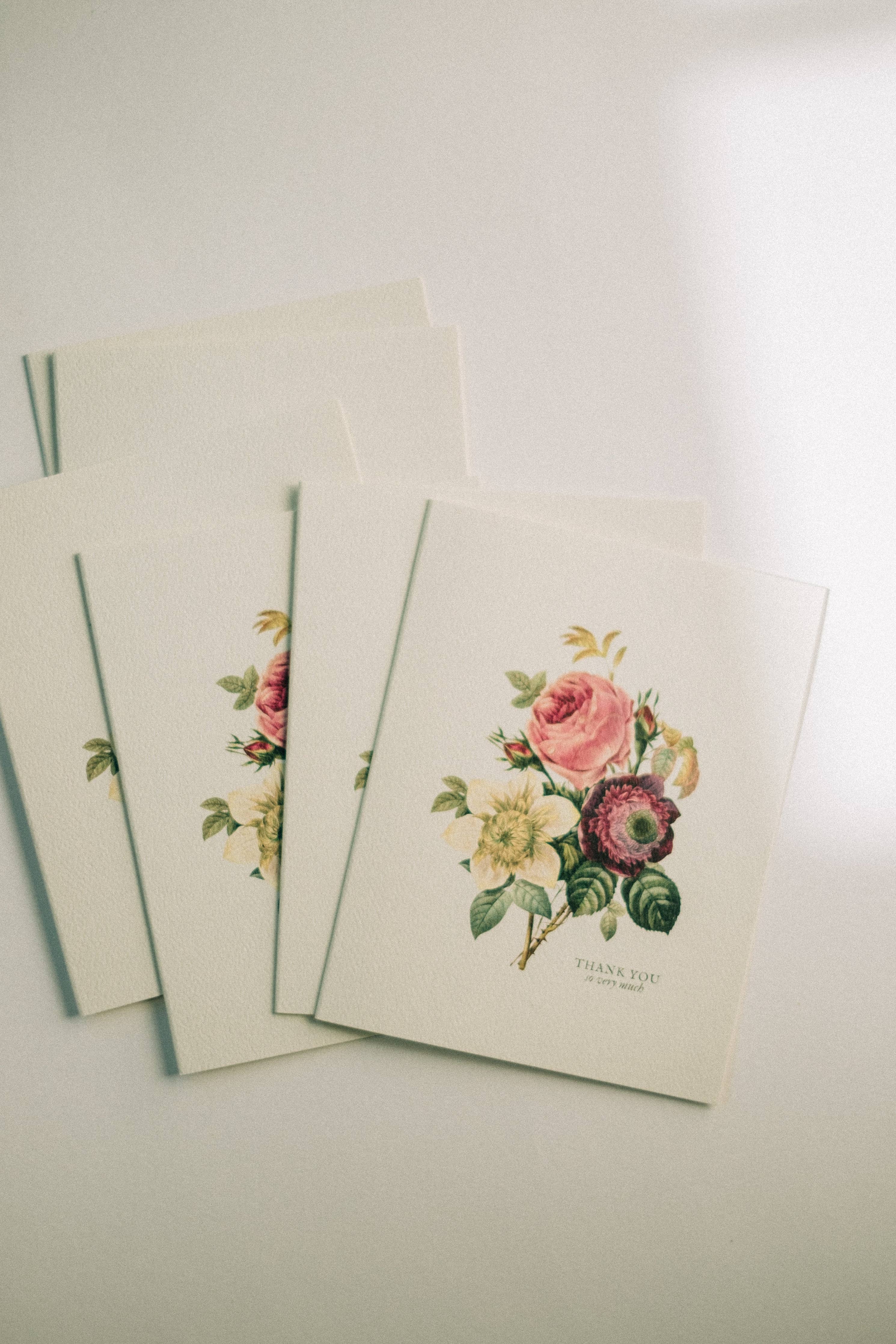 Thank You So Very Much Note Card: Set of 4