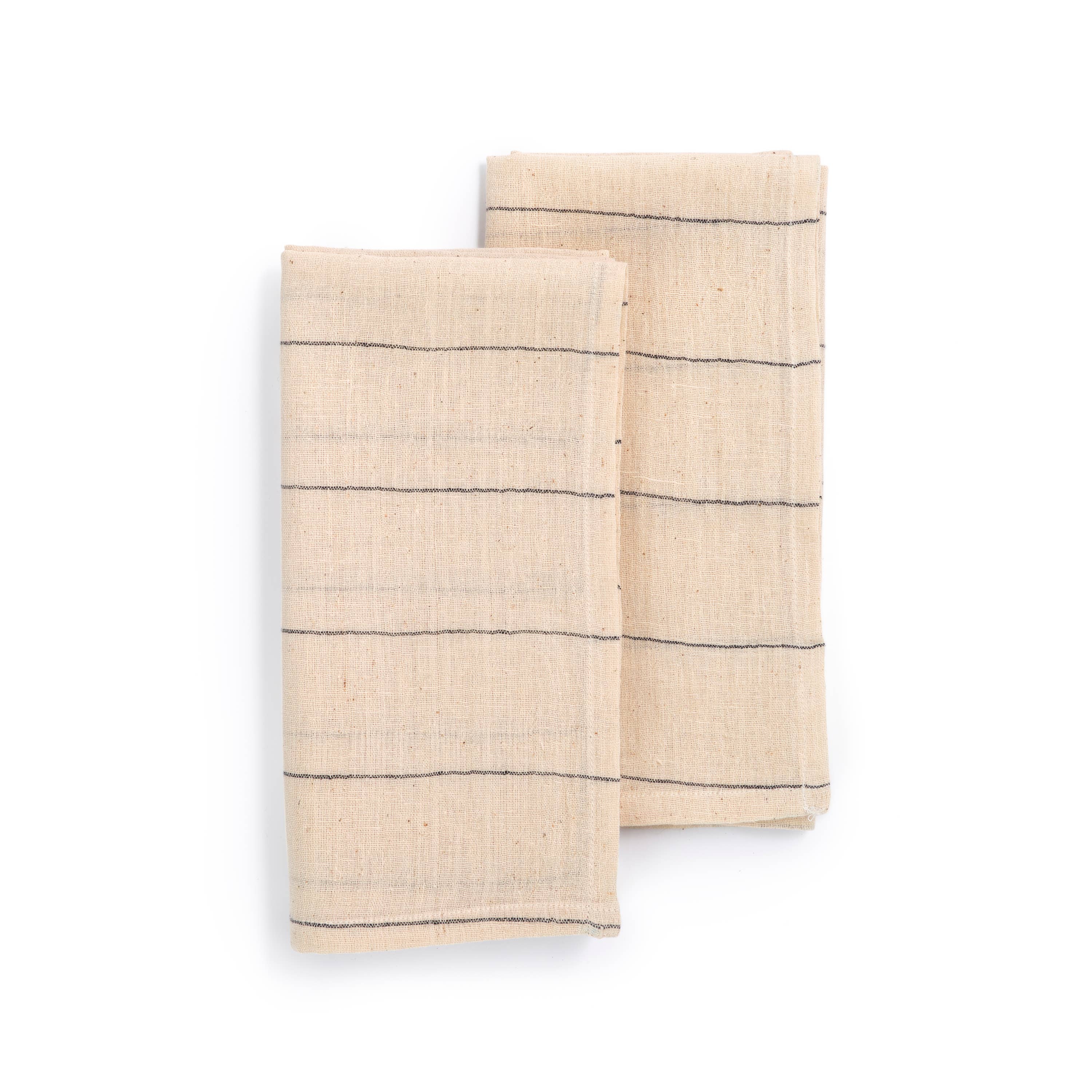 Thin Stripe Organic Cotton Napkins: Set of 2