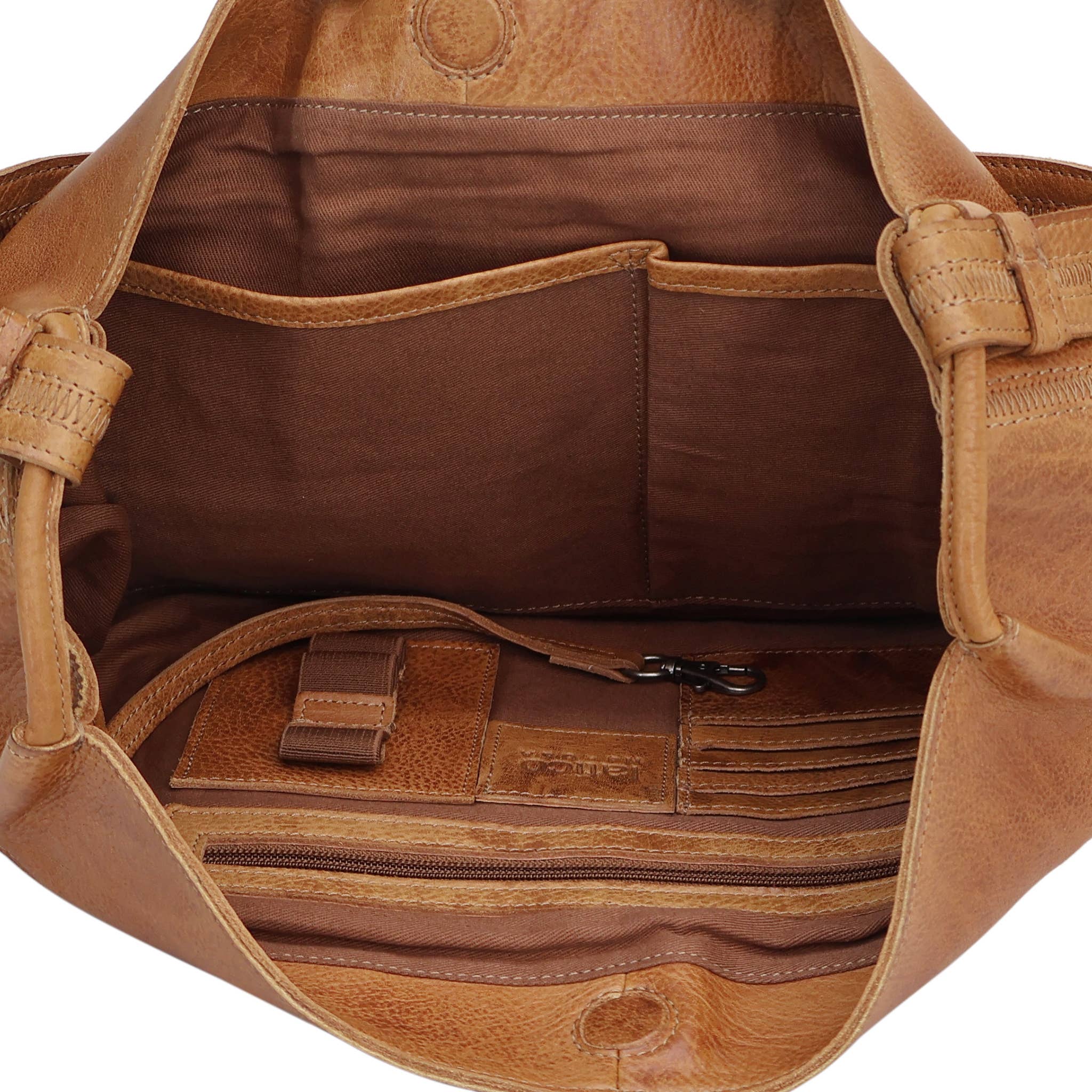Breigh Leather Tote: Cognac